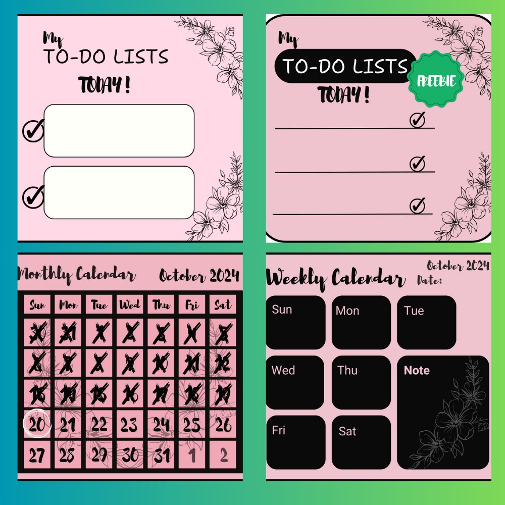 Digital Productivity and Planning Stickers Bundle product image (5)