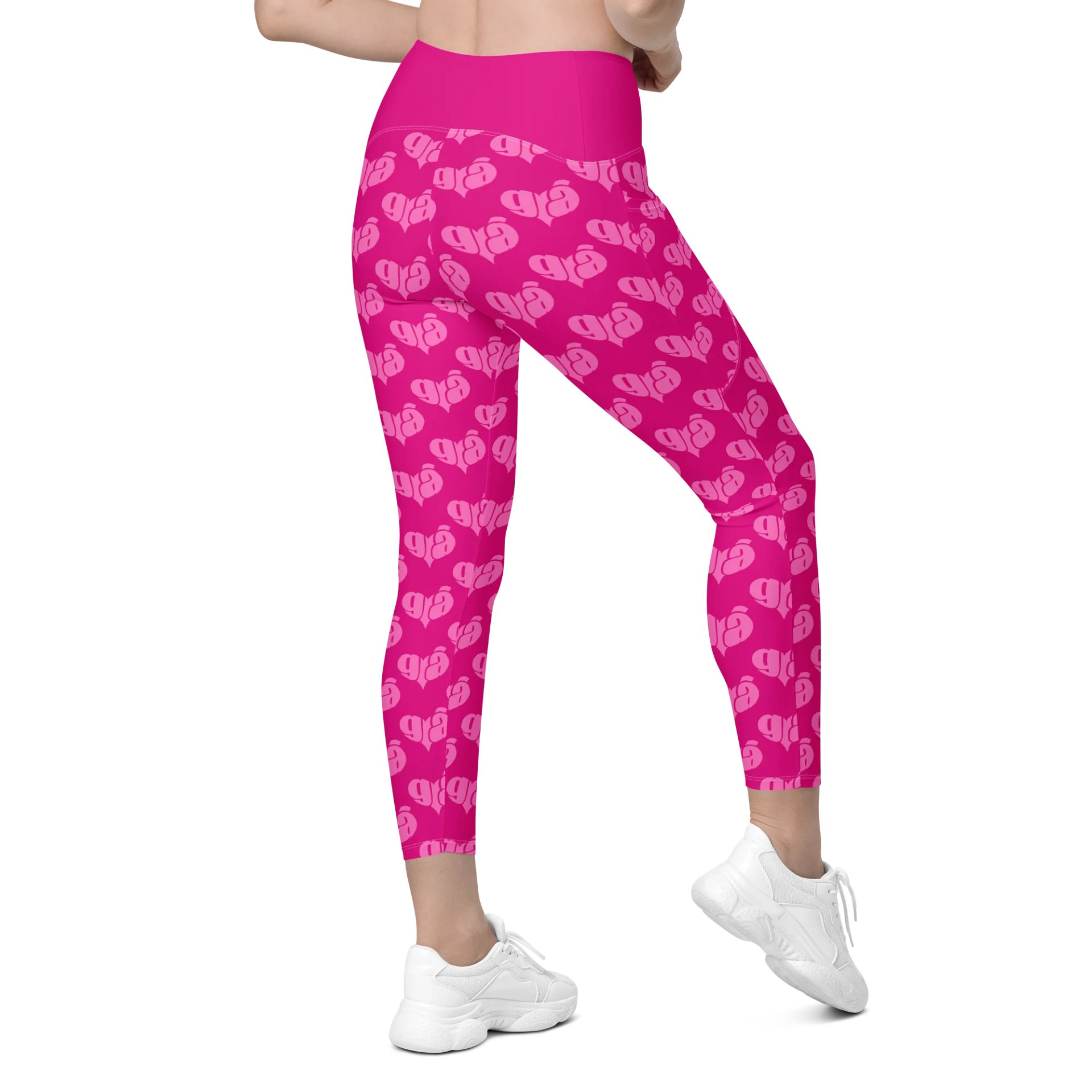 Grá Meaning Love 🩷 Crossover Waist Leggings With Pockets product image (9)