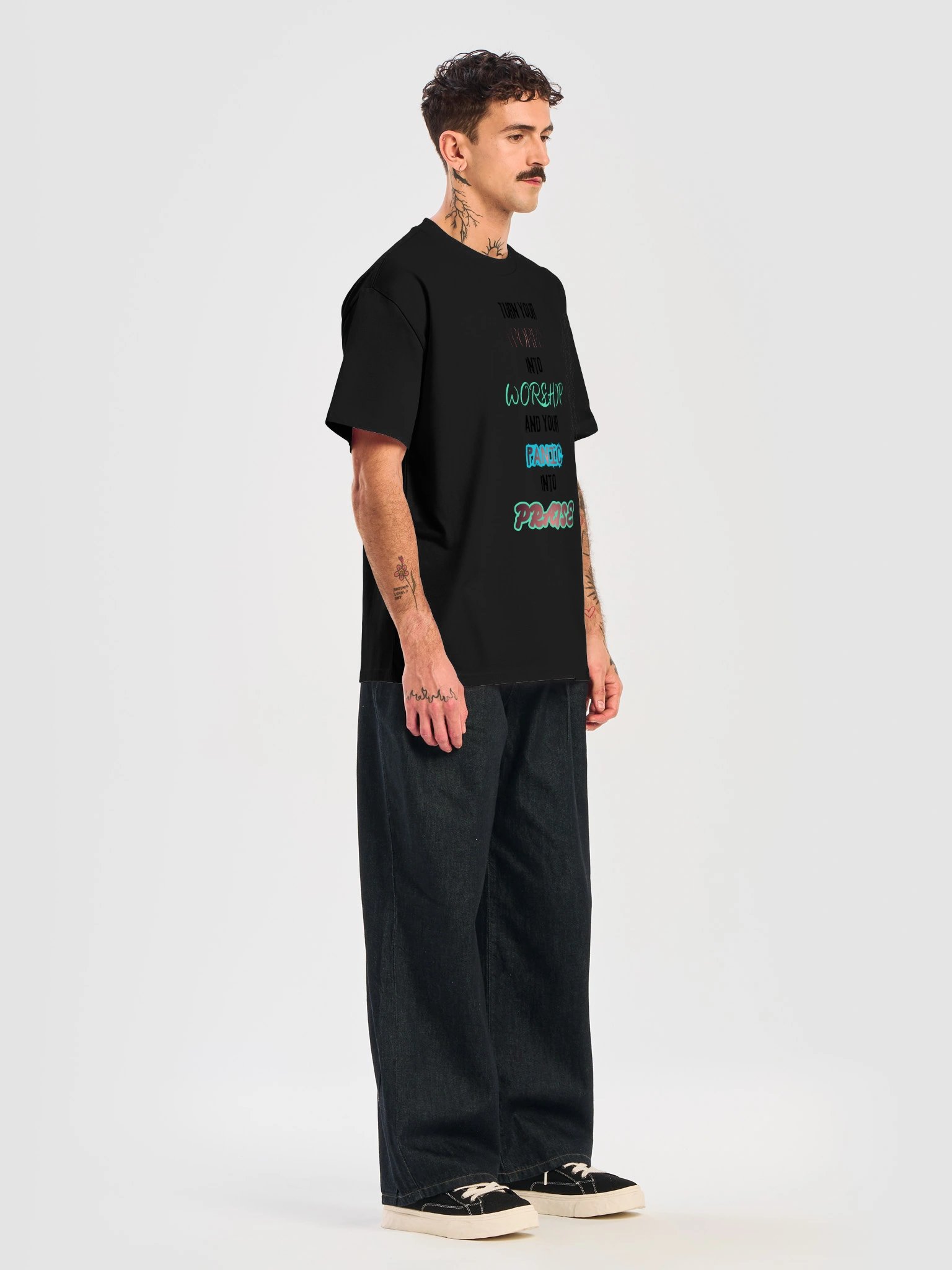 Worry Worship Panic Praise Graphic Tee product image (27)