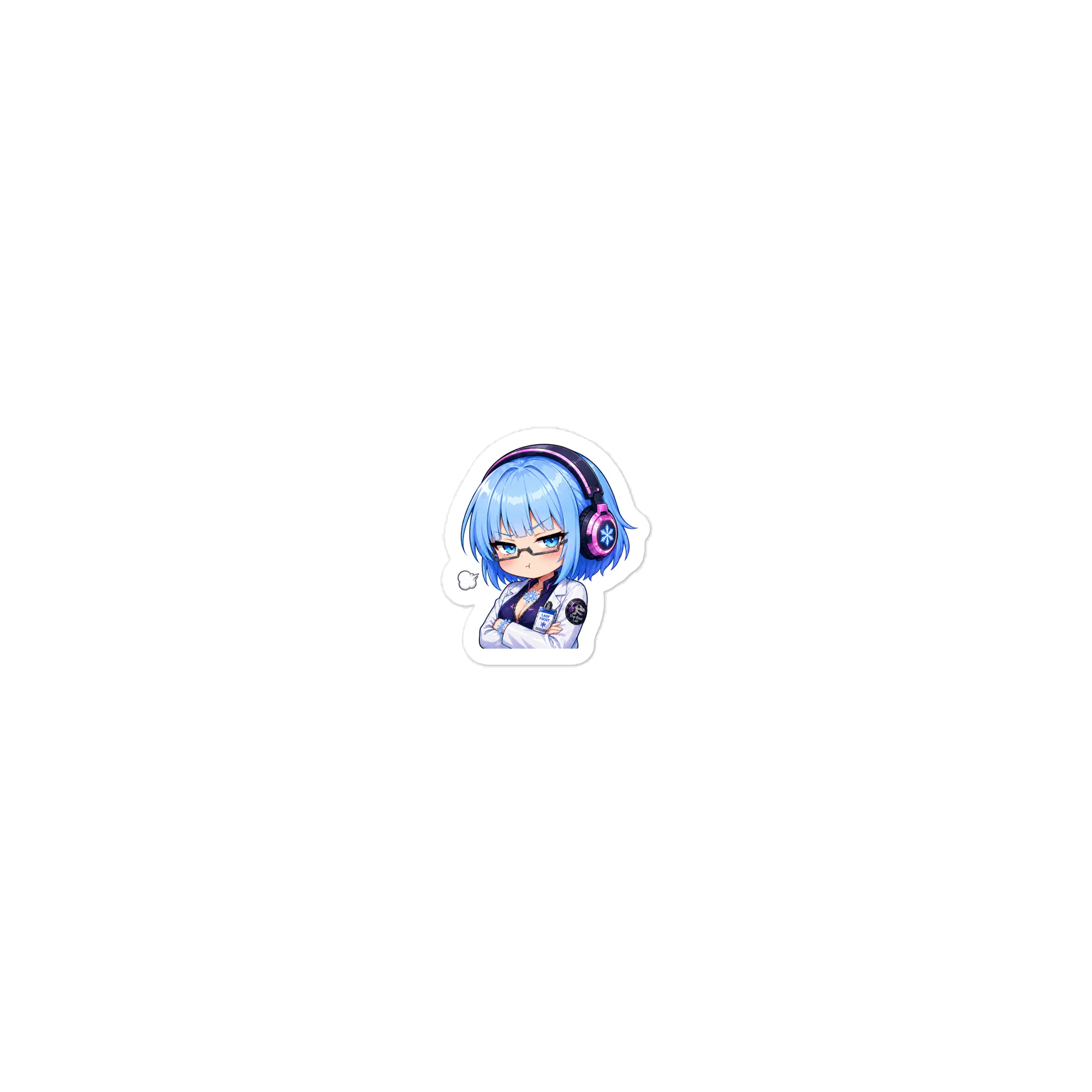 Lady Frost Annoyed Emote - Die Cut Sticker product image (2)