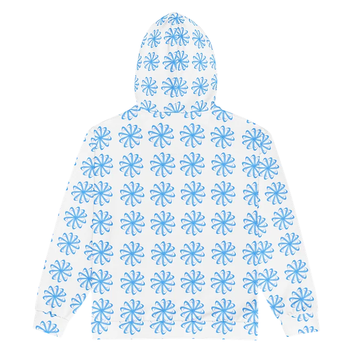 Blue Swirl Florals: Modernes Wirbel-Muster Vivid Recycled Unisex Zip Hoodie product image (2)