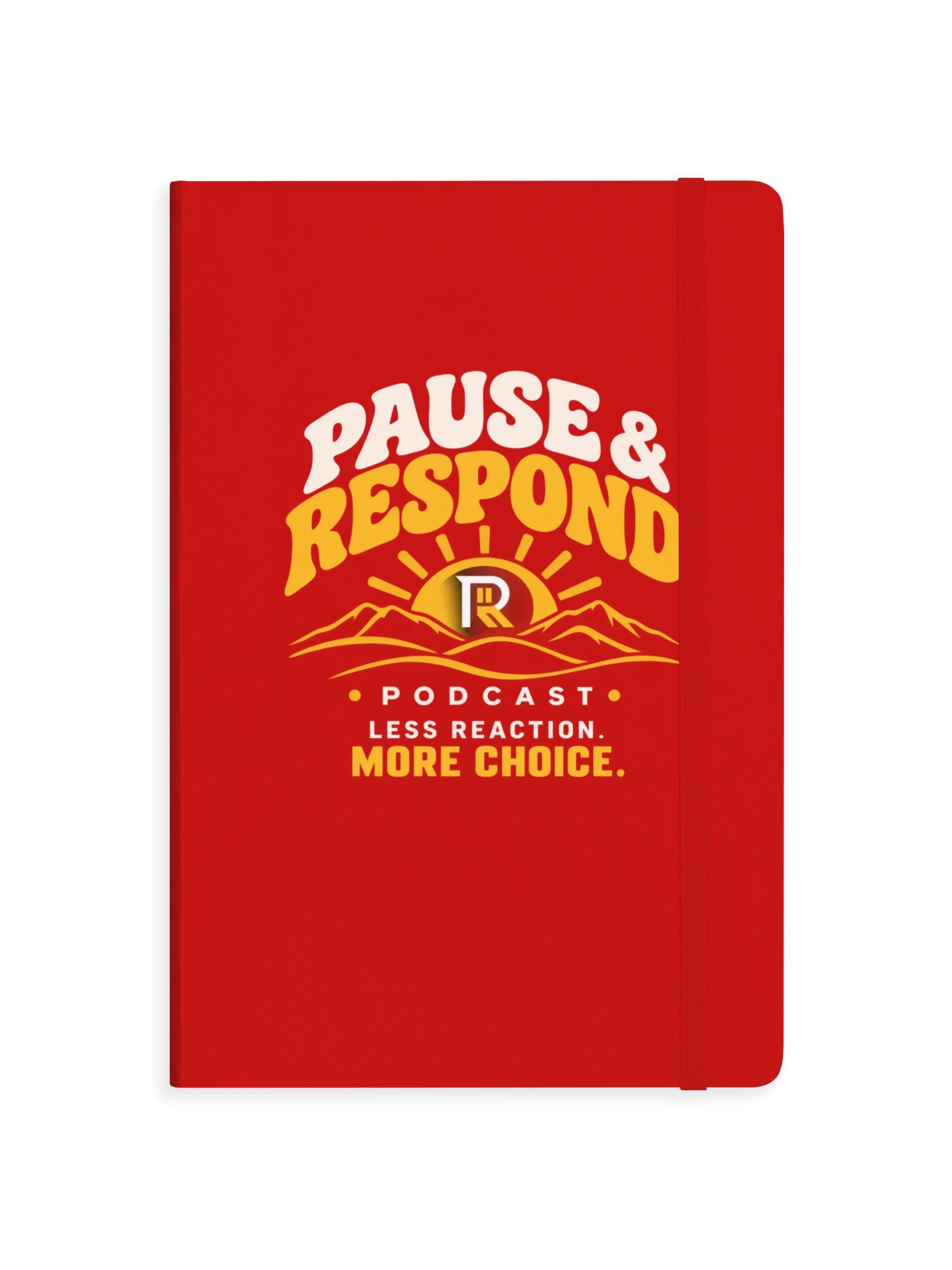 Pause & Respond Hardcover Reflection Notebook- Red product image (1)