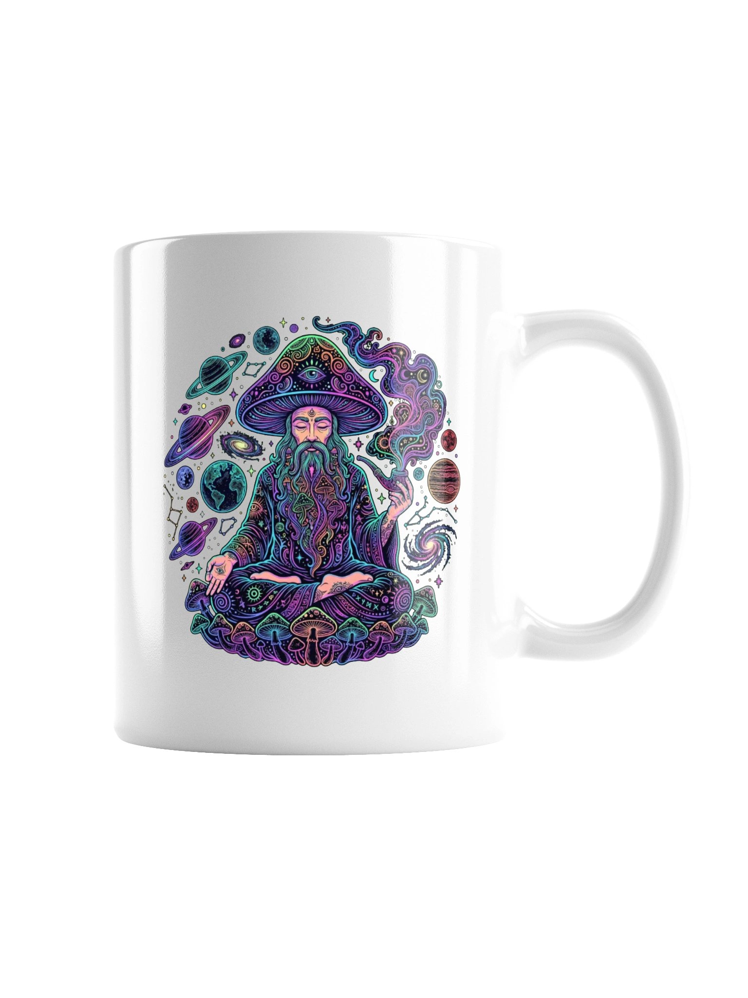 Meditating Mushroom Wizard Mug product image (3)