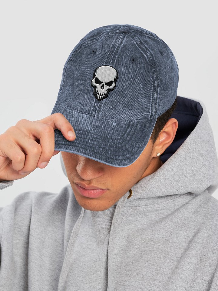 Vintage Style Embroidered Skull Baseball Cap product image (8)