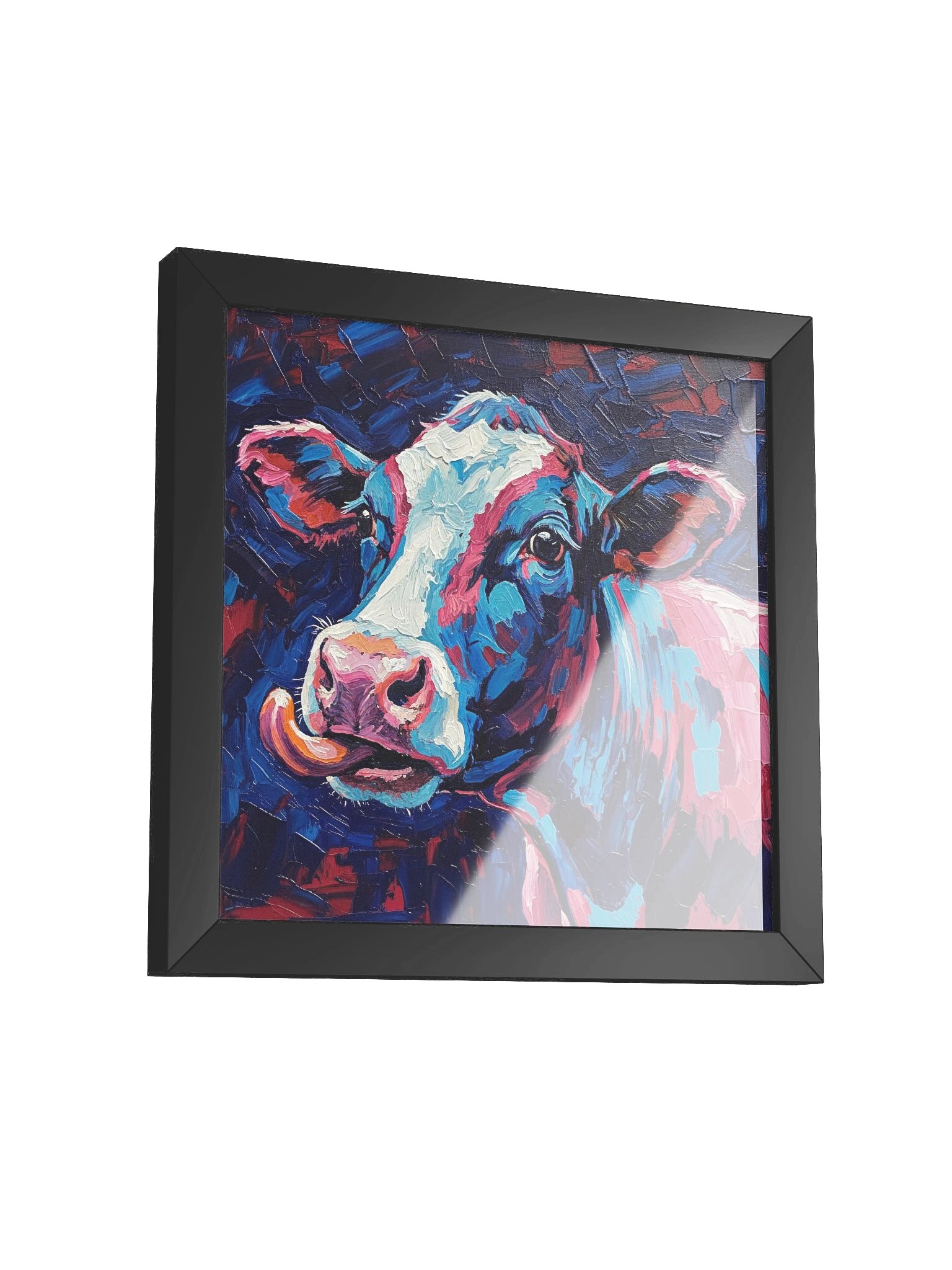 Impressionist Cow Wall Art, Colorful Modern Farmhouse Print product image (6)