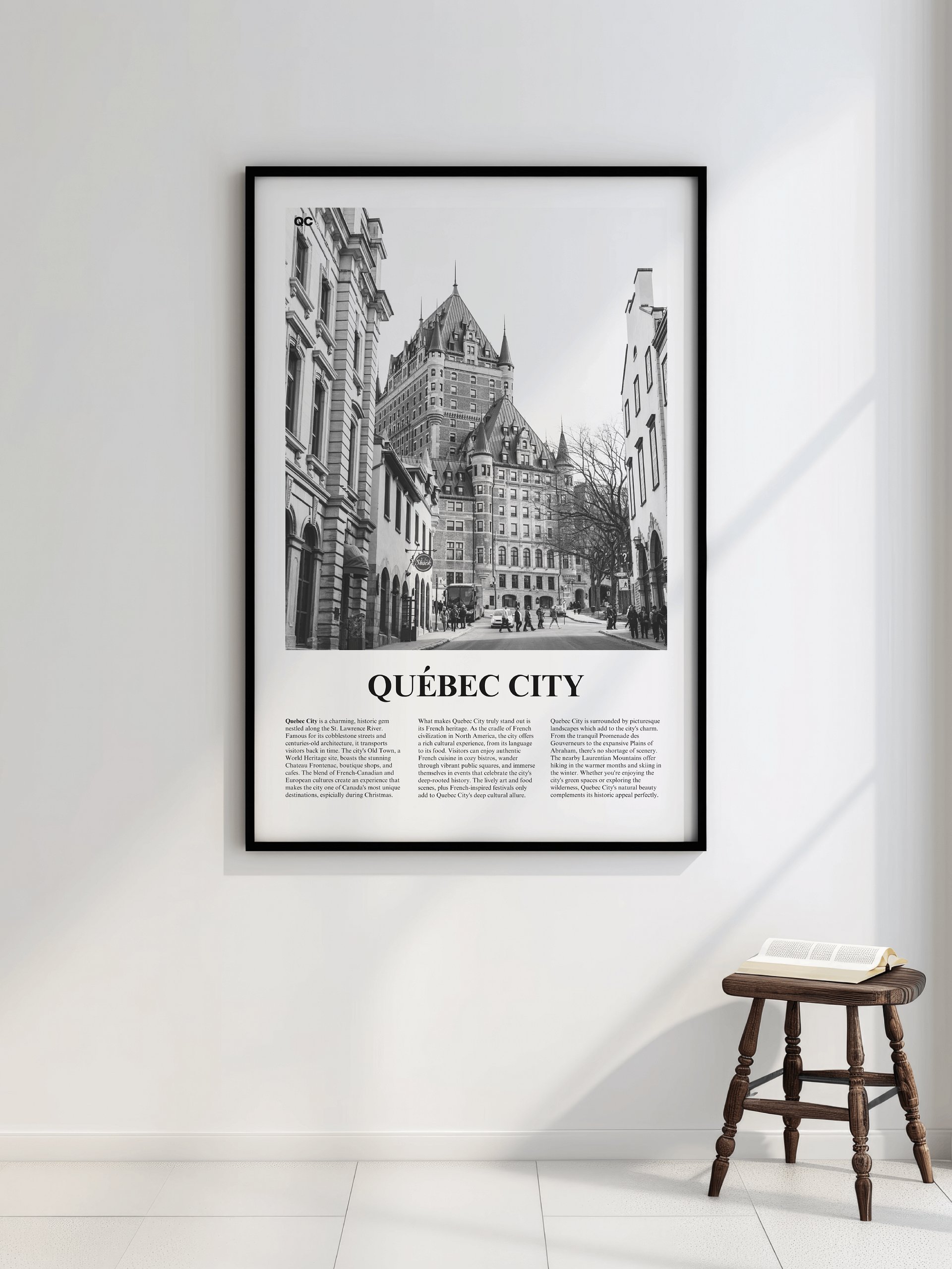 Quebec City 01 Newspaper Poster | Framed product image (2)