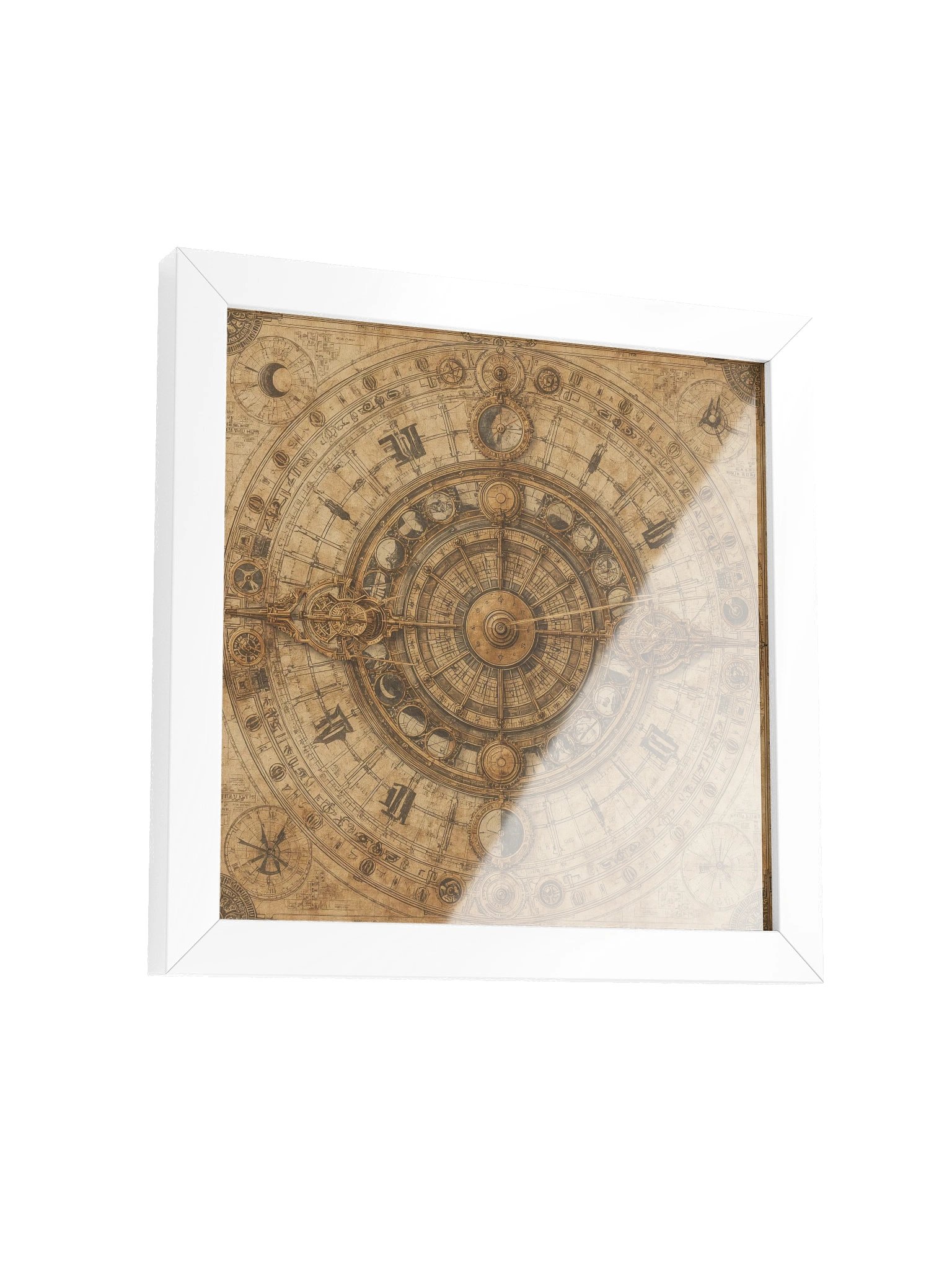 The Chronos Engine – Framed Square Poster (White Frame) product image (3)