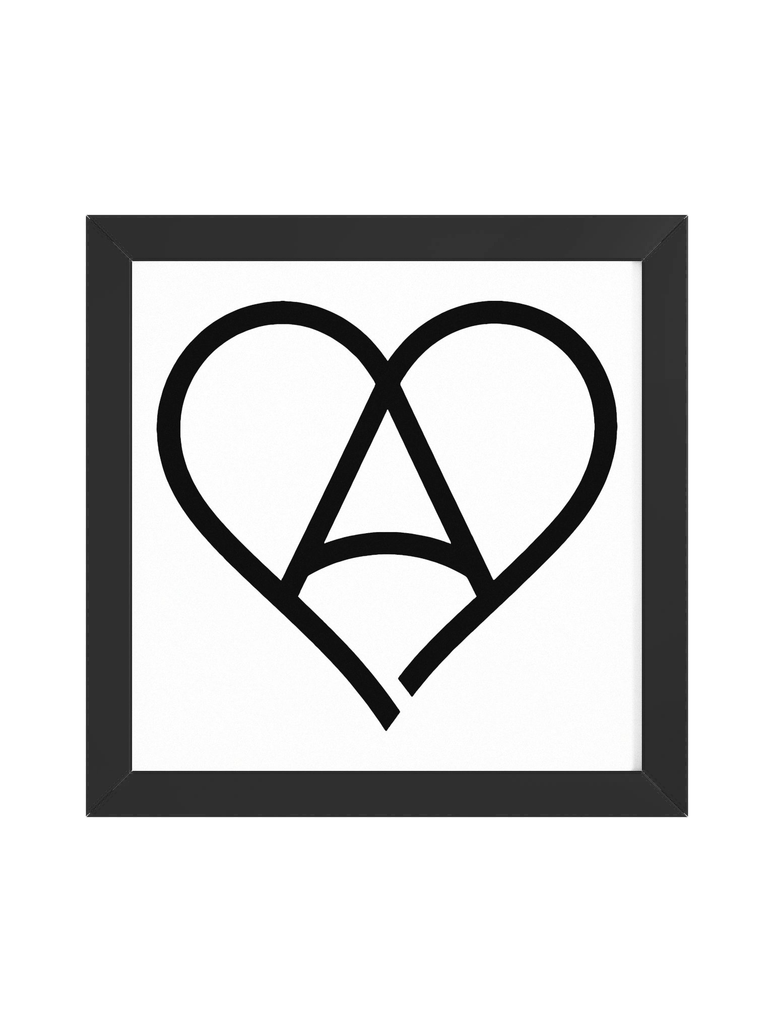BOUKK Signature Black Heart Premium Framed Matte Poster product image (1)