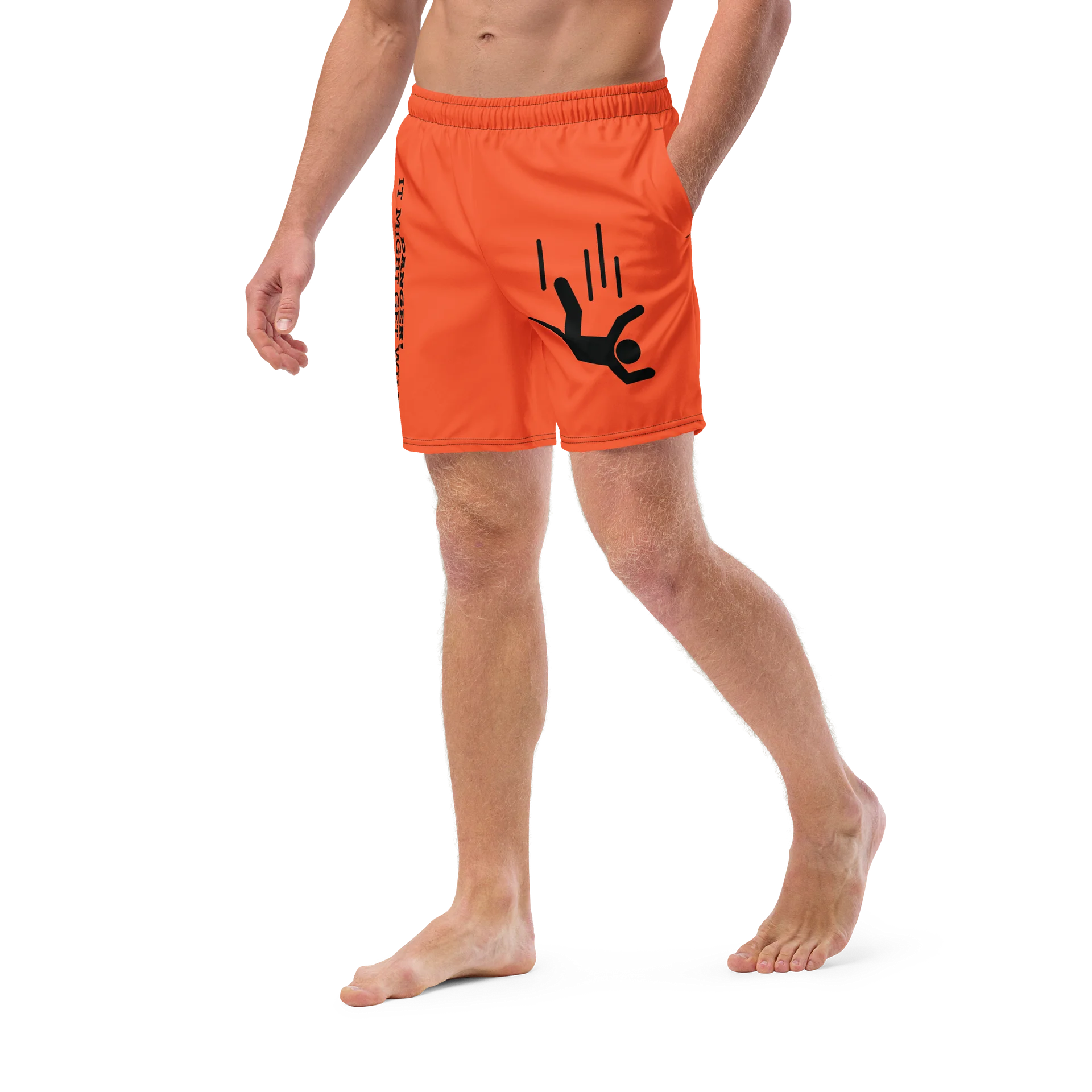 DANGER! - Orange/Black Swim Trunks product image (5)