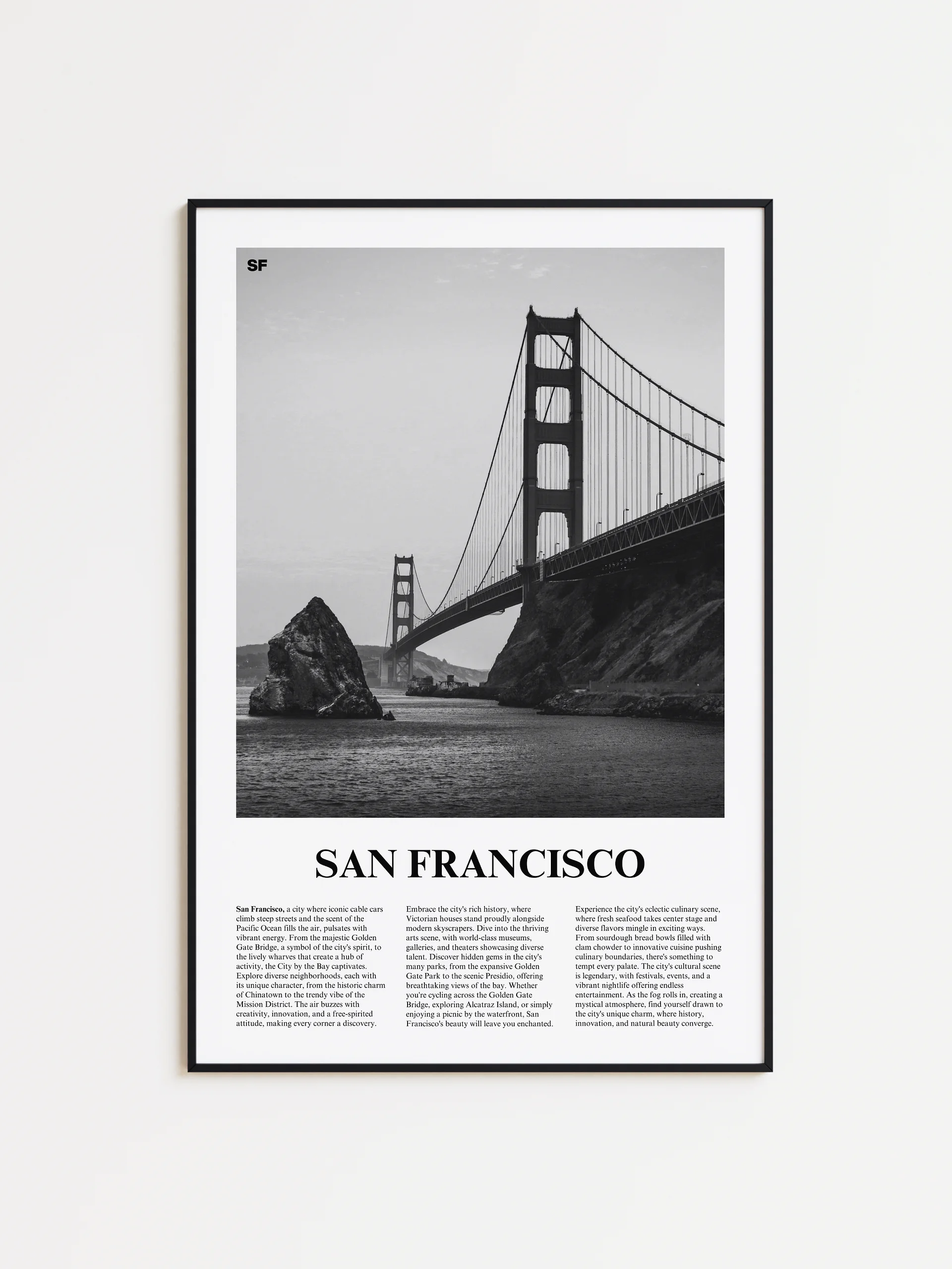 San Francisco 01 Newspaper Poster | Framed product image (1)