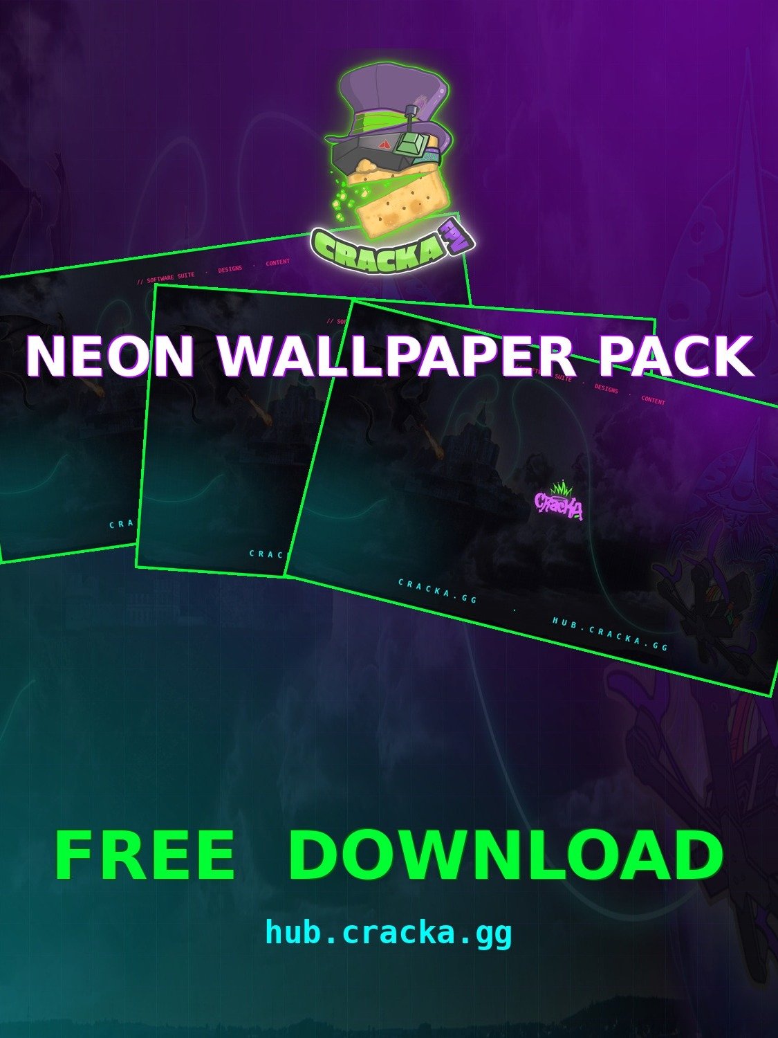 Cracka FPV — Neon Wallpaper Pack product image (1)