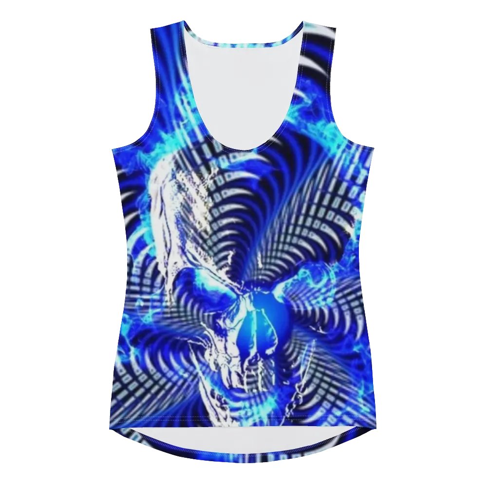 Neon Skull Symmetry Women's Tank Top product image (3)