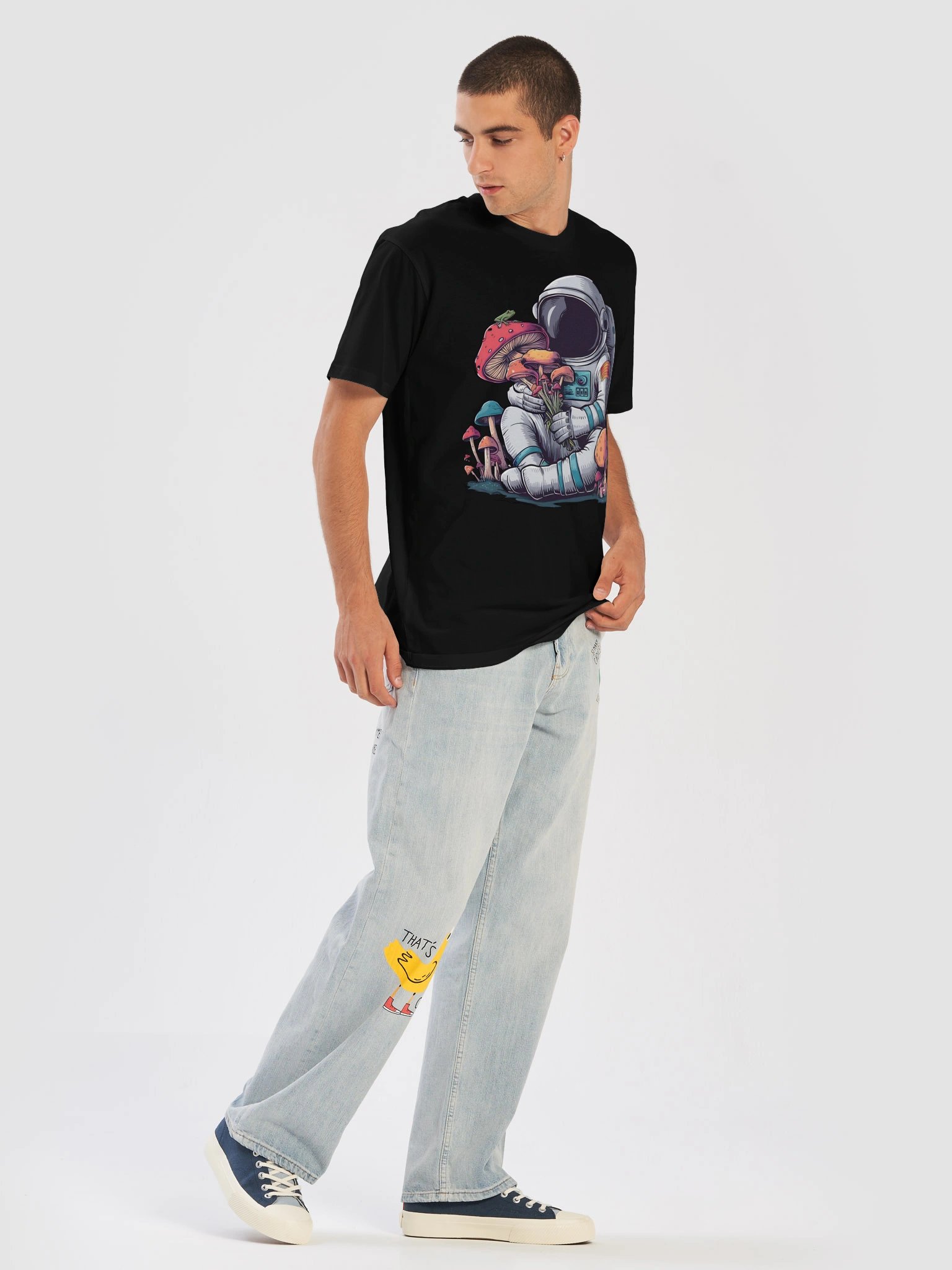 Astronaut Cottagecore Frog Aesthetic Mushroom Space Women T-shirt product image (41)