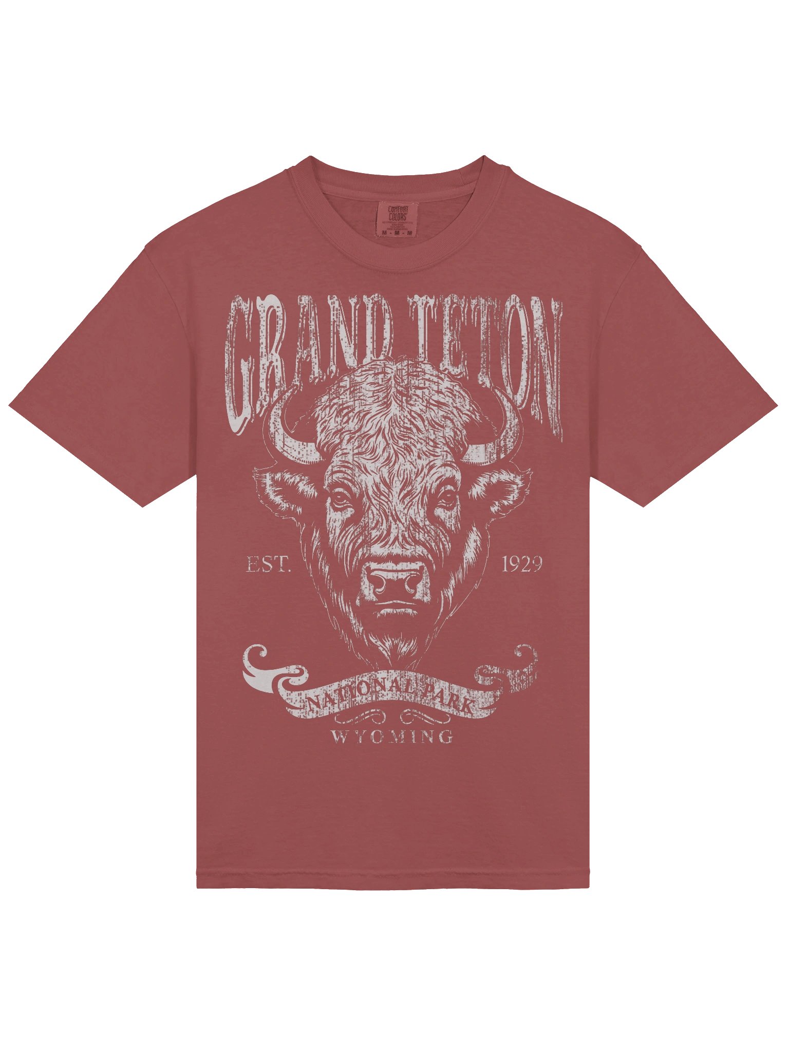 Grand Teton Shirt – Vintage Bison National Park Wyoming Graphic Tee product image (7)
