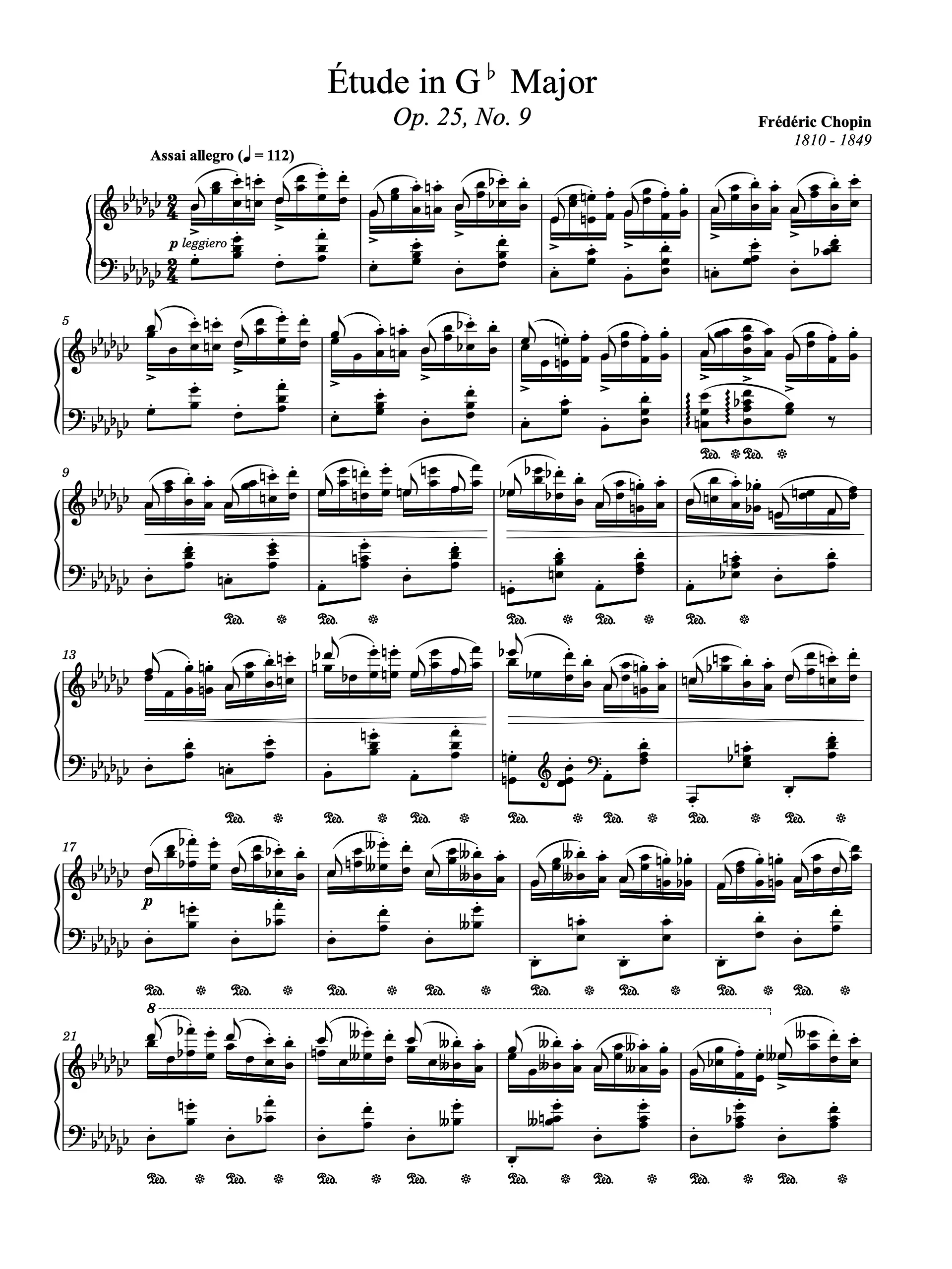 Étude in G-flat Major, Op. 25, No. 9 “Butterfly” product image (1)