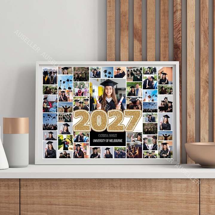 2027 Graduation Photo Collage Poster with 45 Photos Canva Template product image (2)