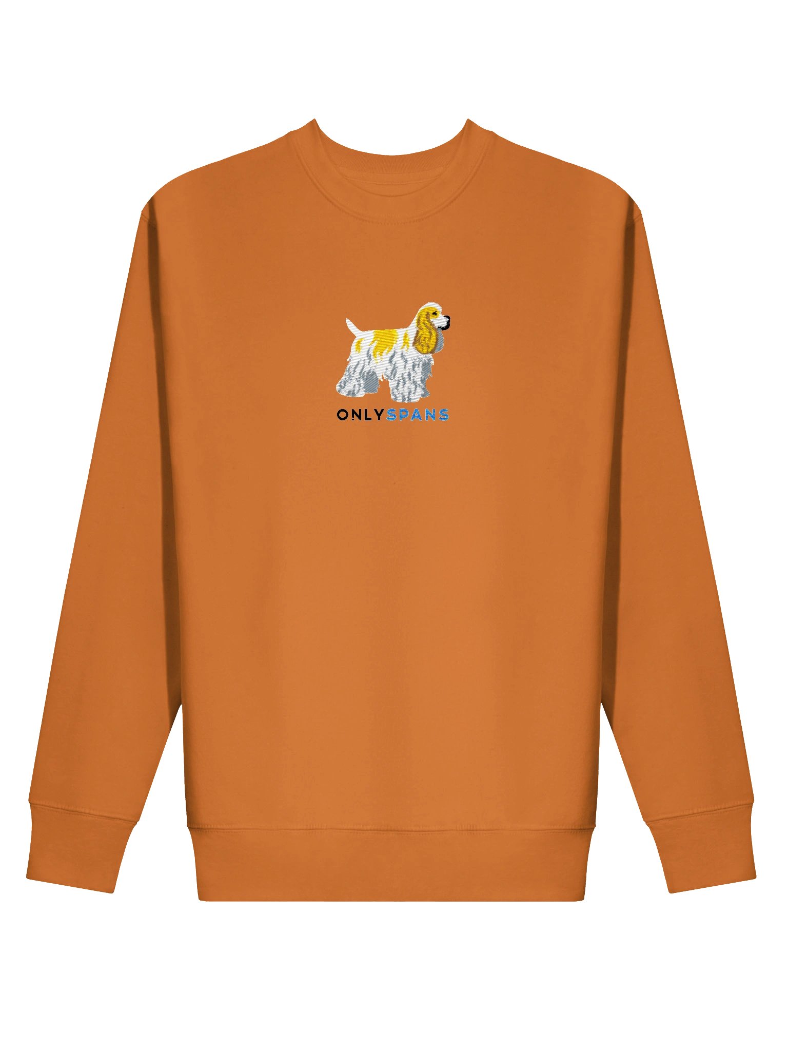 Only Spans Sweatshirt (Embroidered) of an American Cocker Spaniel(Lemon and White) product image (10)