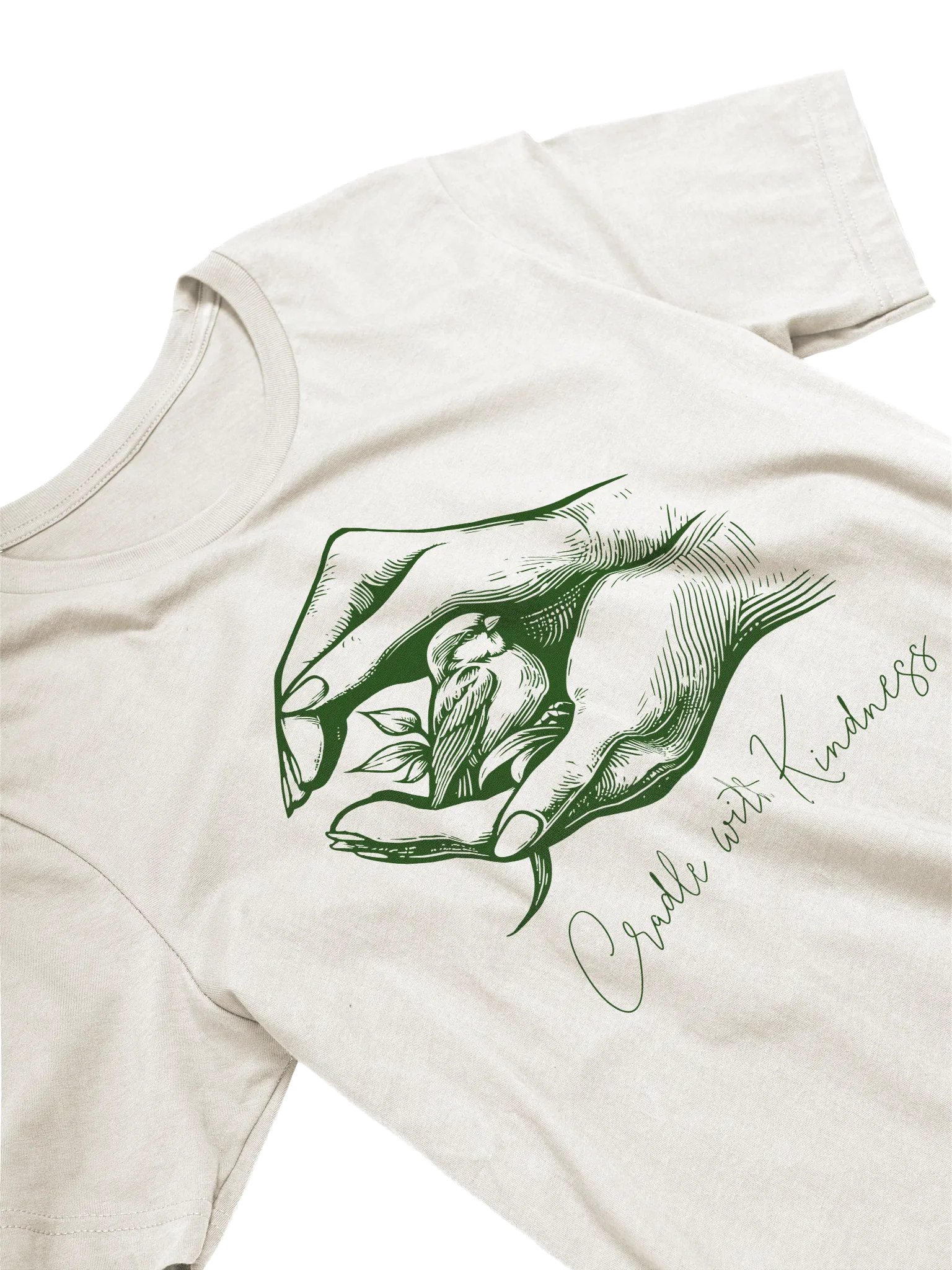 Cradle with kindness, bird rescue shirt, gentle reminder tee, wildlife vet gift, gift for her, wildlife carer tee, women in wildlife, bird lover gift, nature inspired shirt, healing vibes tee product image (3)