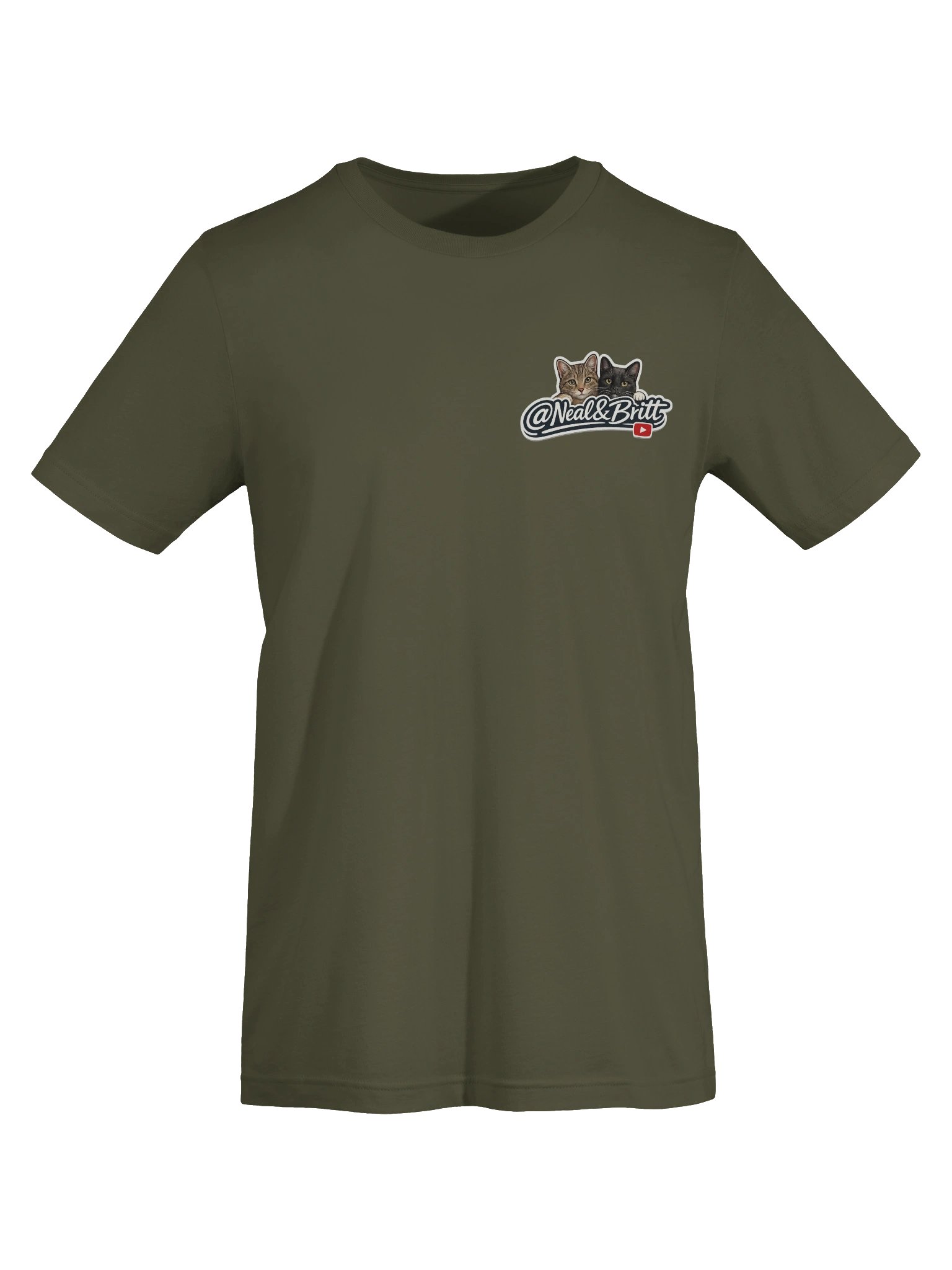 Cats - N&B Military Green Tee product image (1)