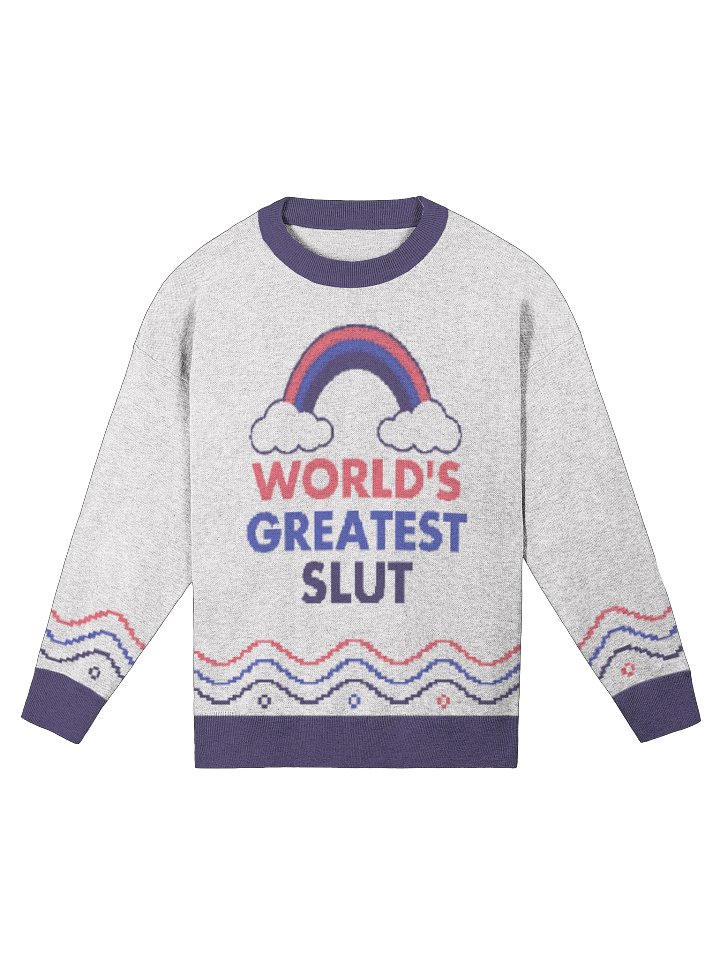 World's Greatest Slut purple relaxed fit sweater product image (3)