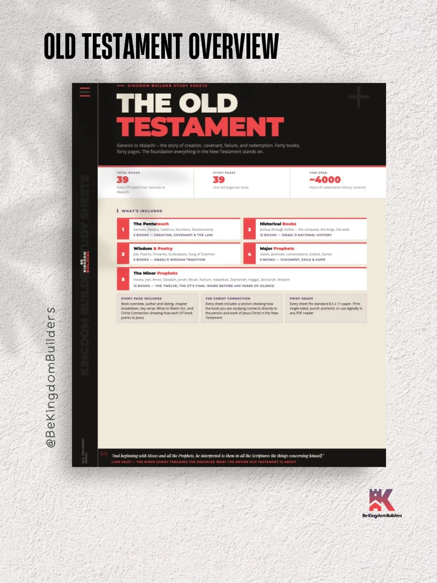 Kingdom Builder Study Sheets | Old Testament Book Series | Digital Download product image (4)