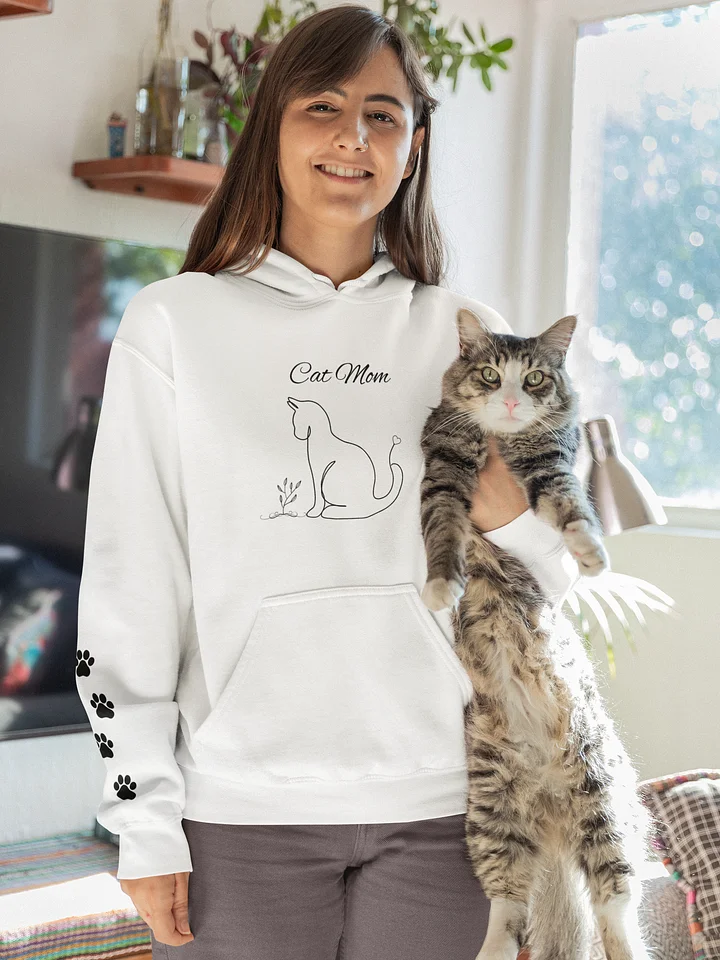 Cat Mom Line Art Unisex Hoodie product image (1)