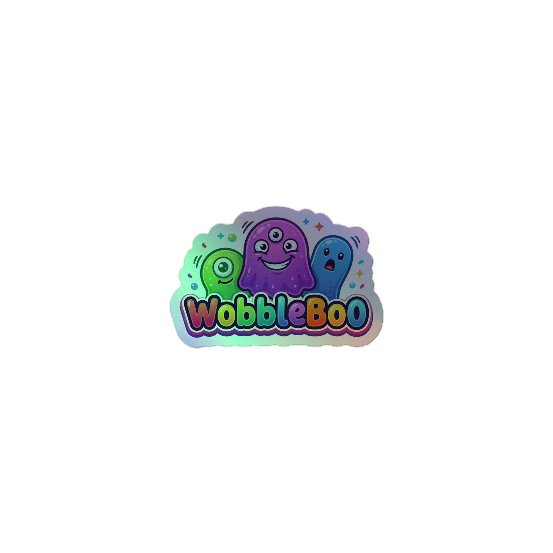 WobbleBoo Holographic Sticker Sheet - Smile & Shine Collection product image (2)