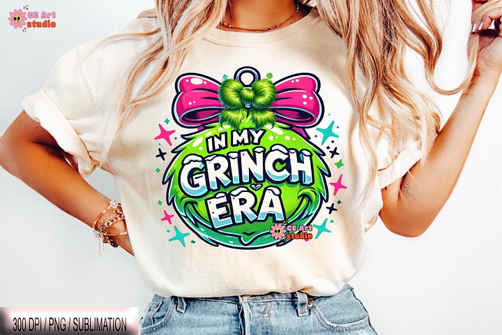 In My Grinch Era T-Shirt Design PNG product image (1)