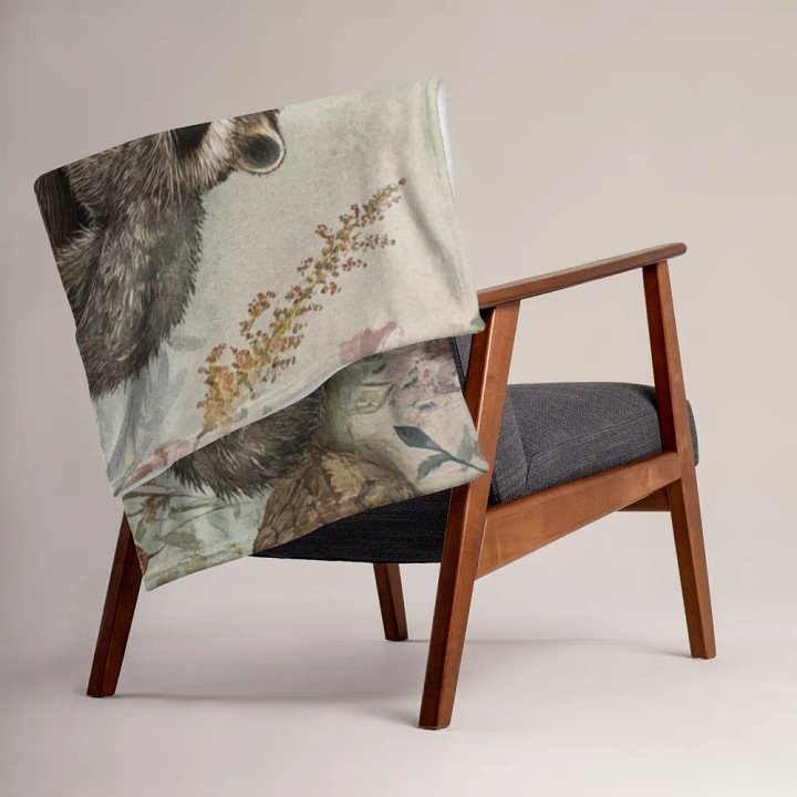 Raccoon Family Throw Blanket product image (2)