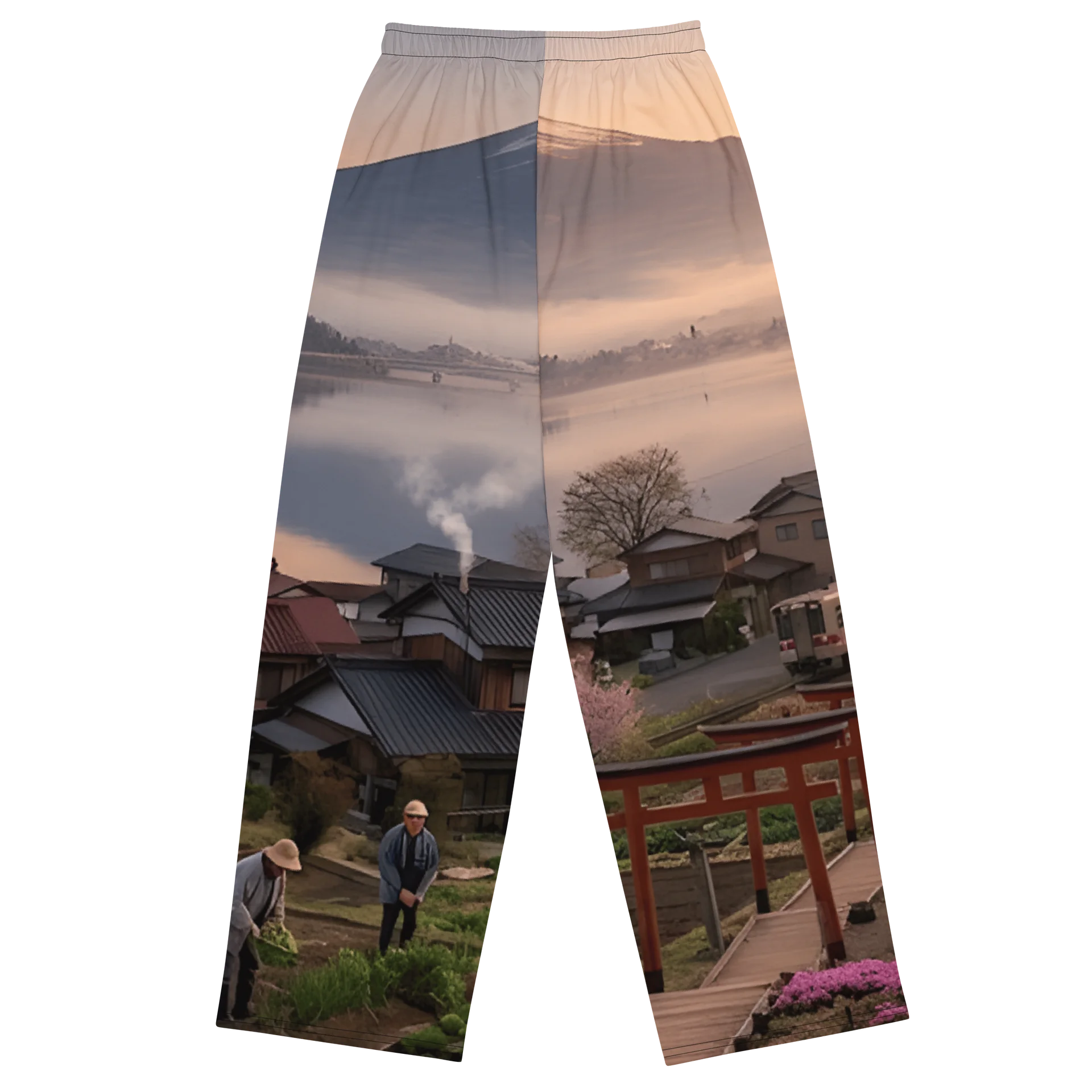 Mount Fuji Unisex Wide-Leg Pants | Graphic Lounge & Streetwear product image (2)