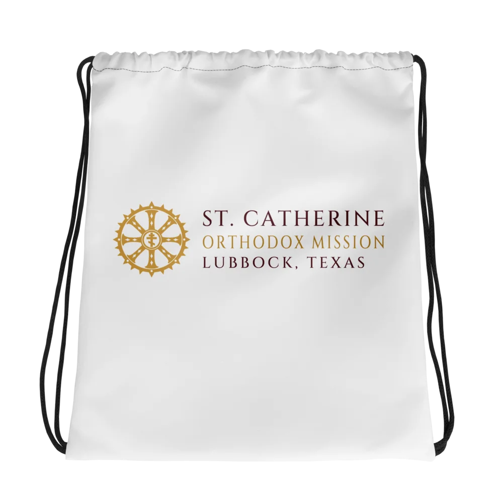 St. Catherine Orthodox Mission Drawstring Bag — Lubbock, Texas product image (1)
