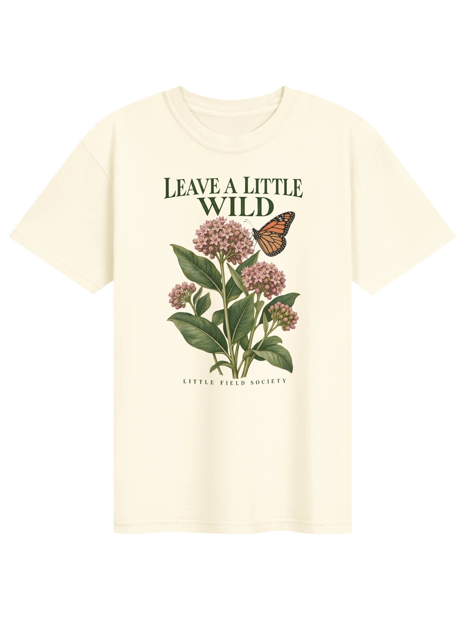Leave a Little Wild — Milkweed & Monarch T-Shirt product image (1)