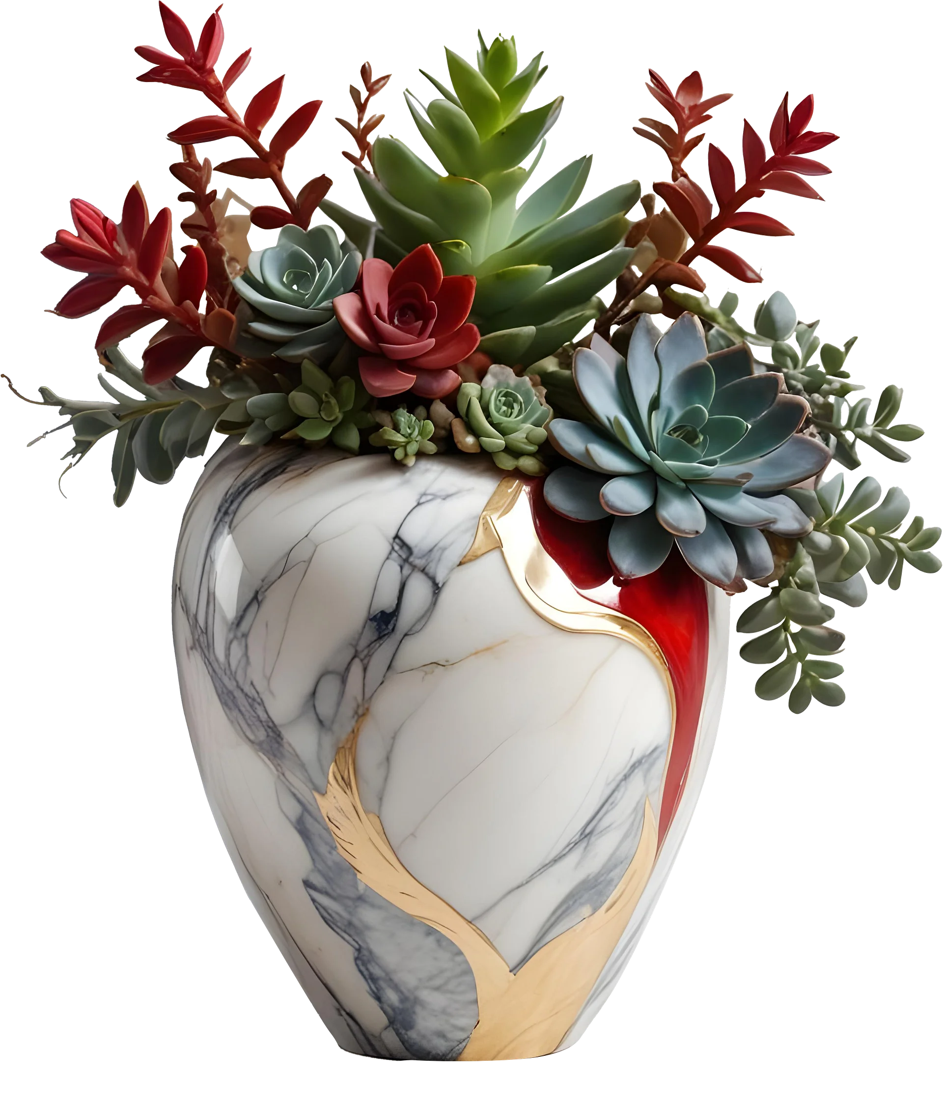 Scarlet Grace Vase – Marble Eternal Shabby Chic PNG product image (1)
