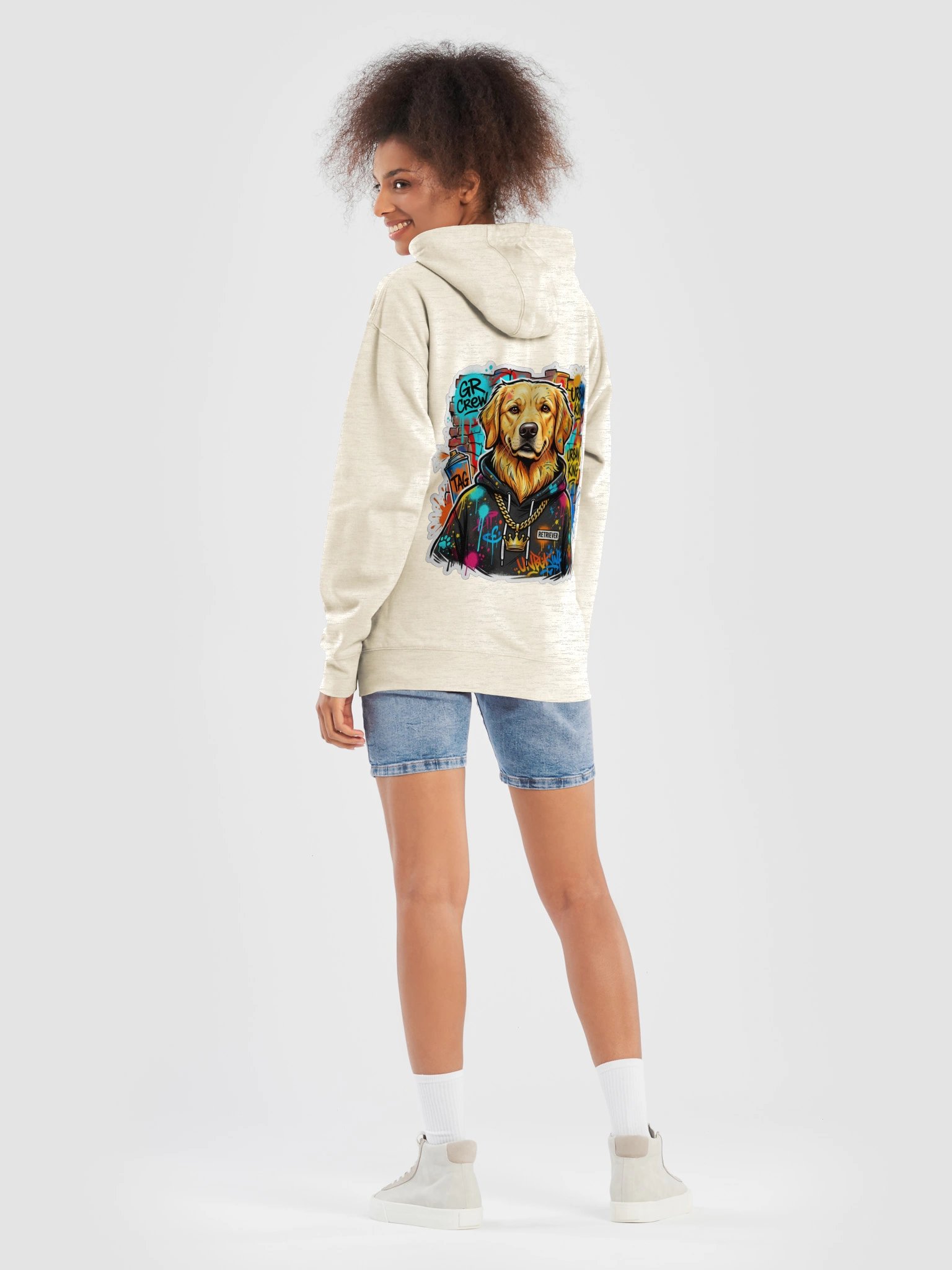 Golden Retriever Graffiti Streetwear Hoodie product image (30)