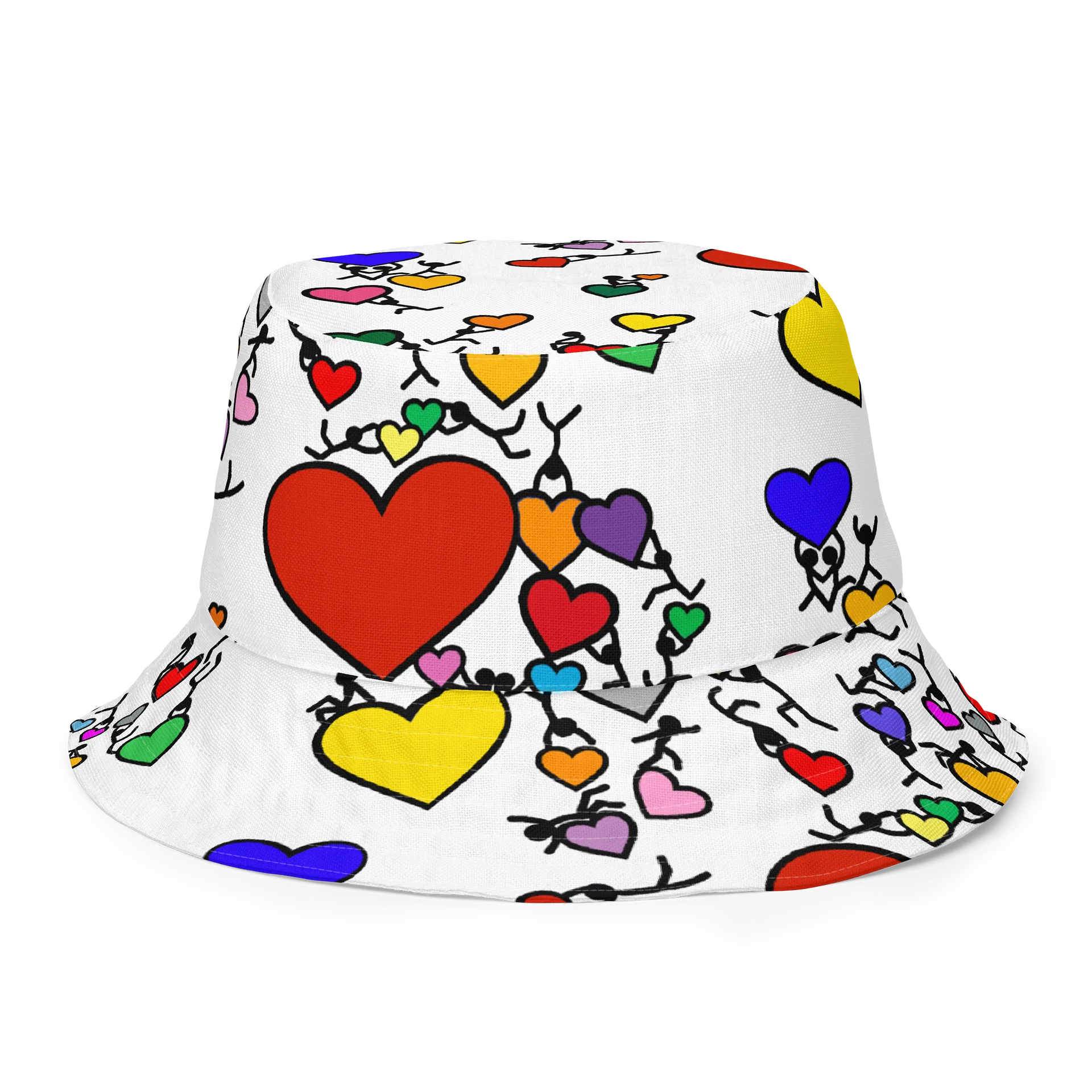 Stickman Art Bucket Hat // Designer Heart Streetwear Gift product image (1)