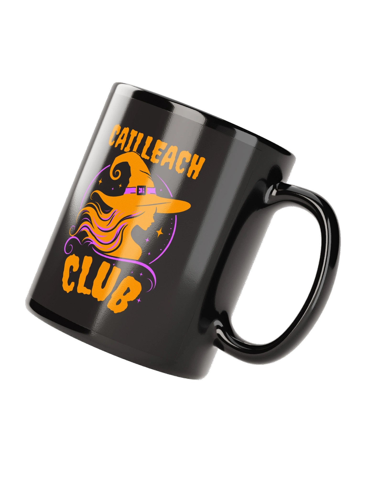 Cailleach Club 🧙🏻‍♀️ Black Glossy Mug product image (3)