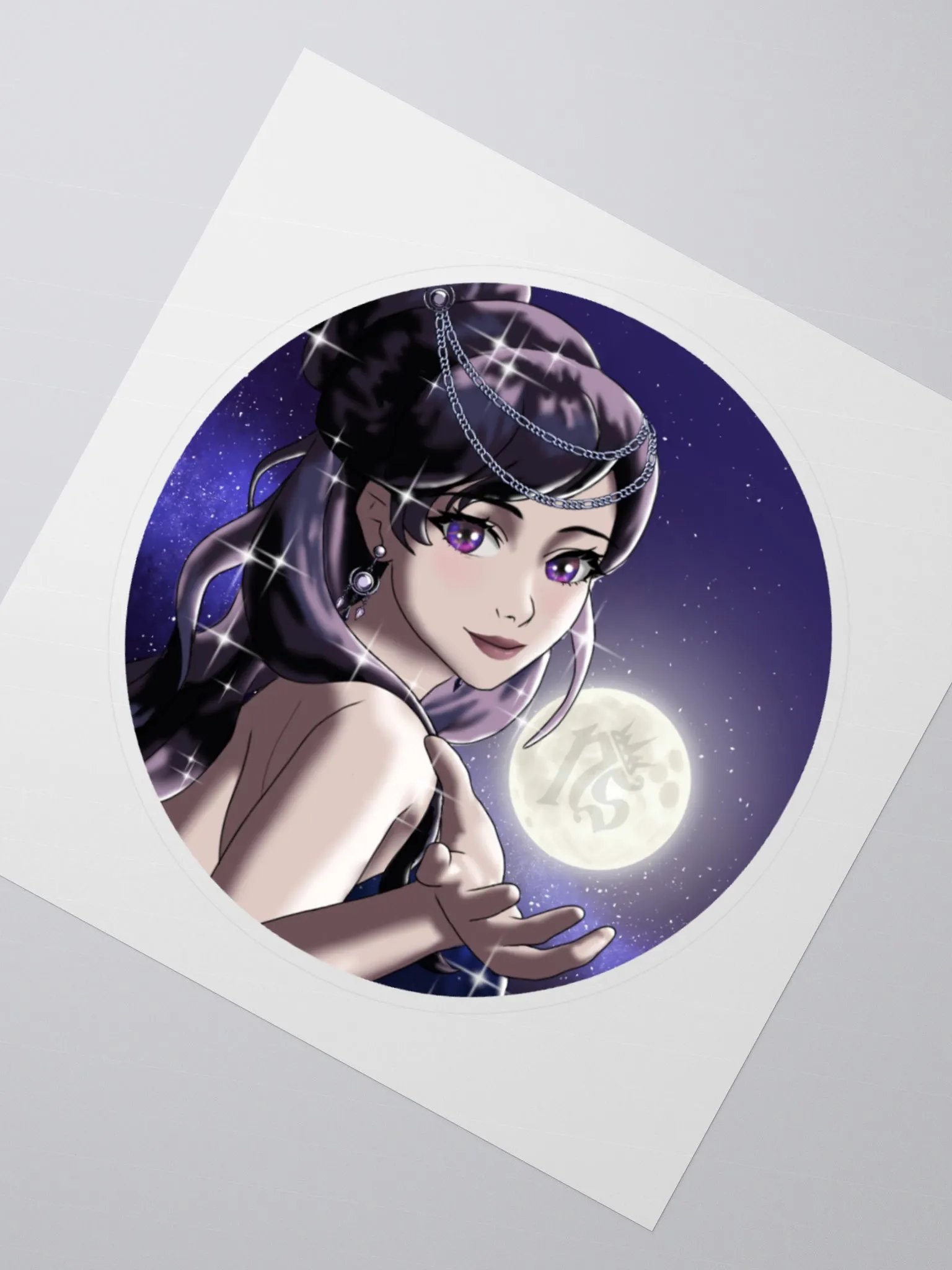 Nightshade Queen ASMR Round Sticker product image (6)