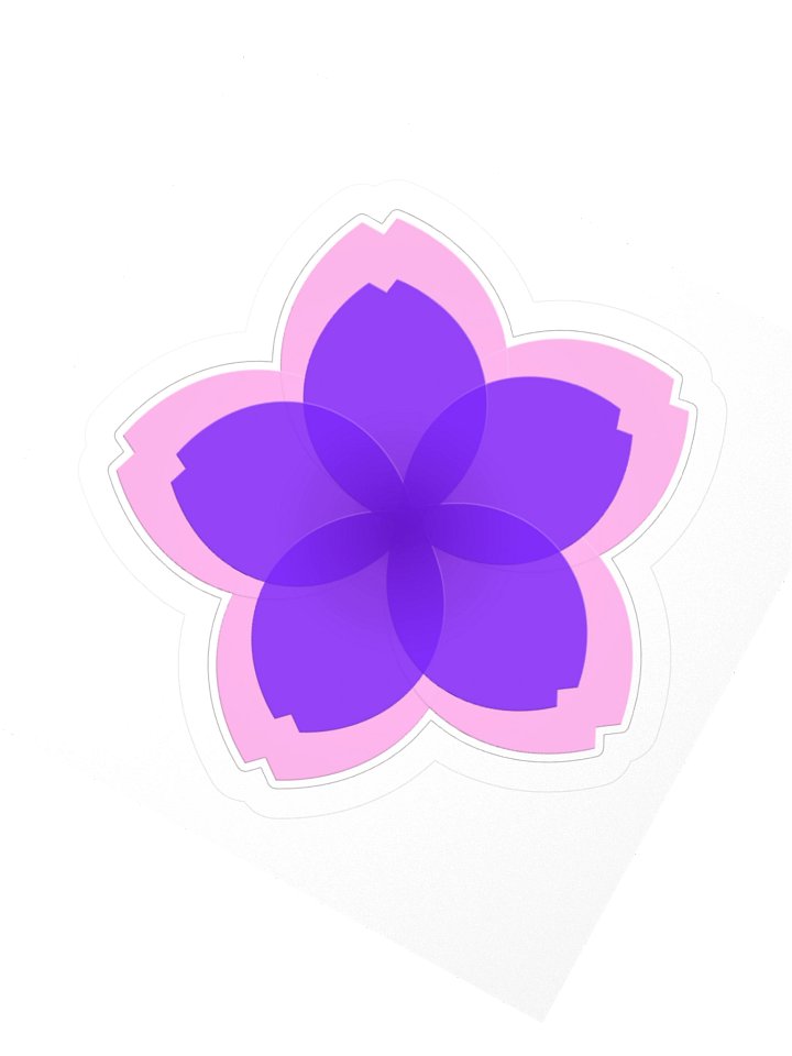 Deep Serenity Sakura Sticker in Purple product image (4)