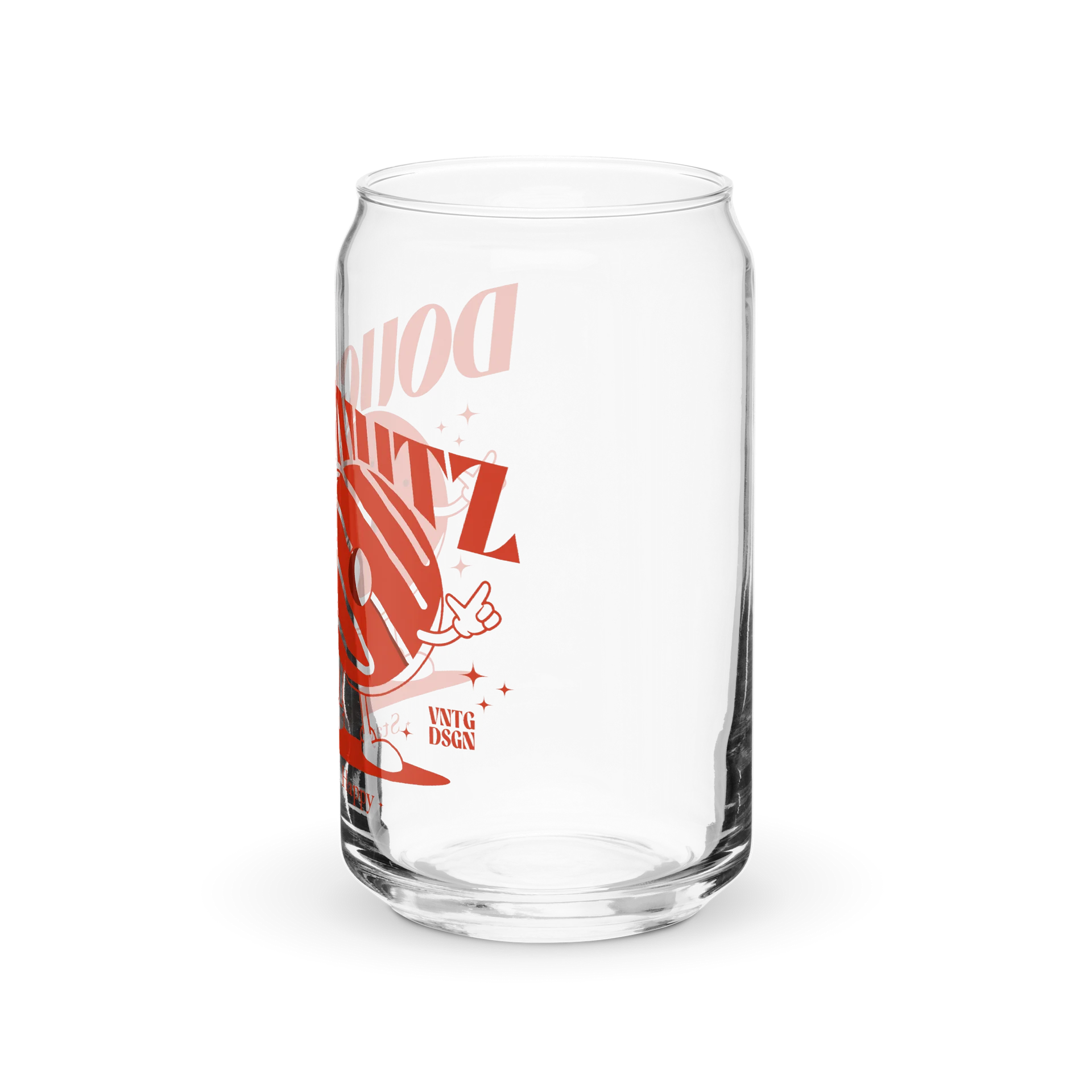 Doughnutz Stay Sweet & Happy Retro Can-Shaped Glass product image (3)