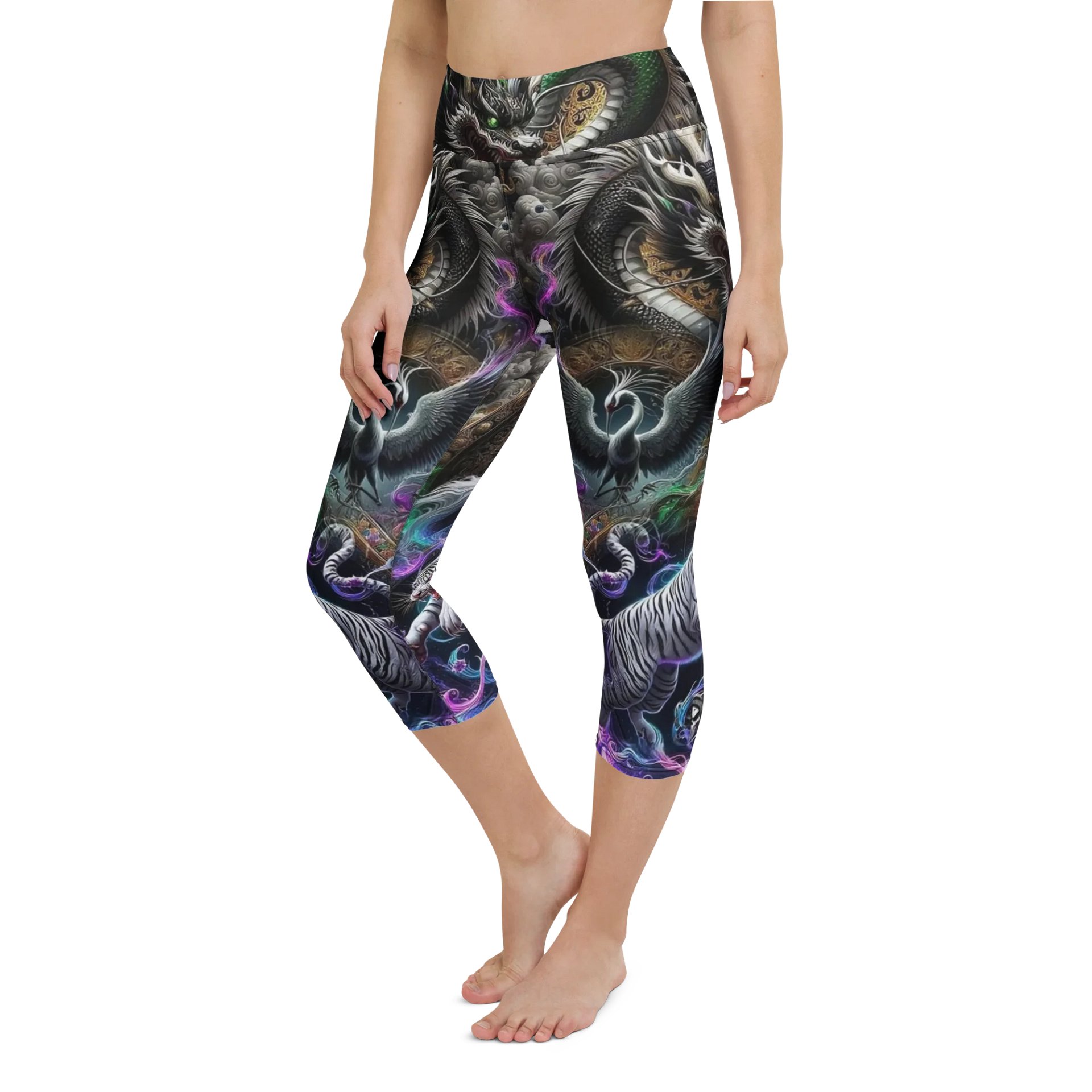 Dragon Scales Yoga Capri Leggings product image (6)