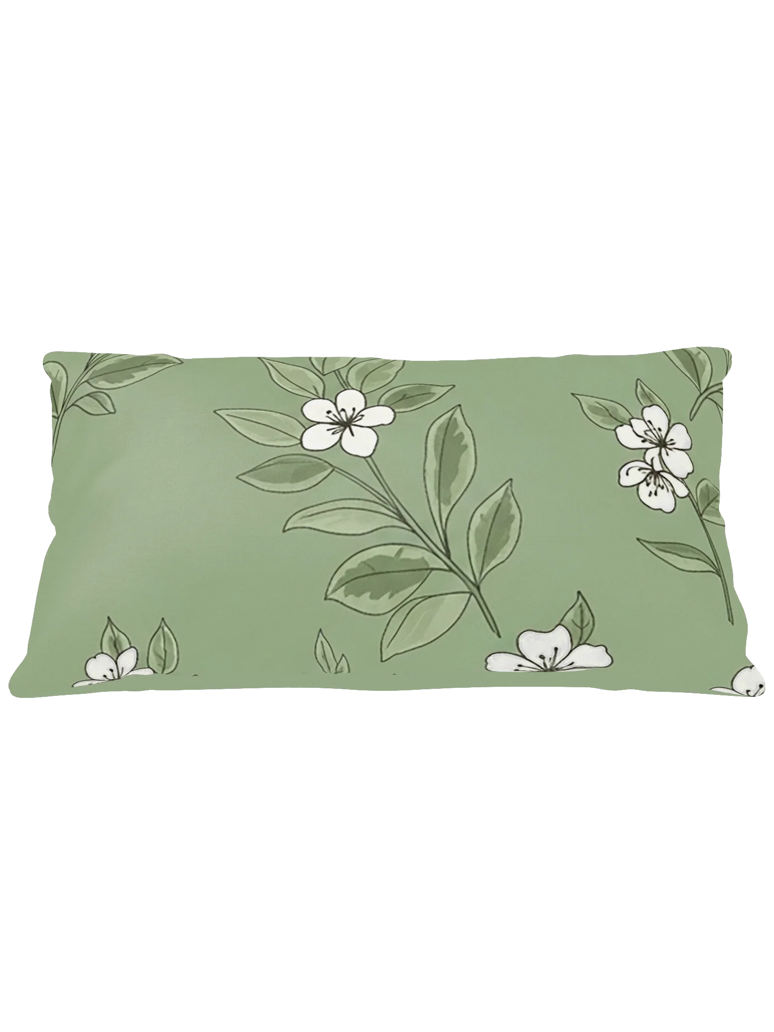 Green Floral All-Over Print Pillow product image (1)