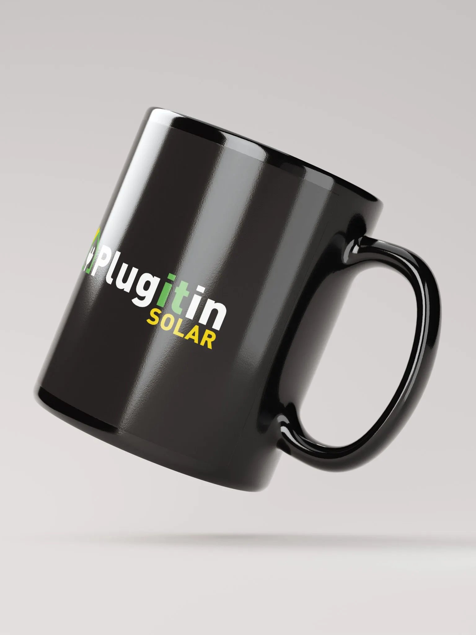 Plug It In Solar High-Quality Black Glossy Mug product image (4)
