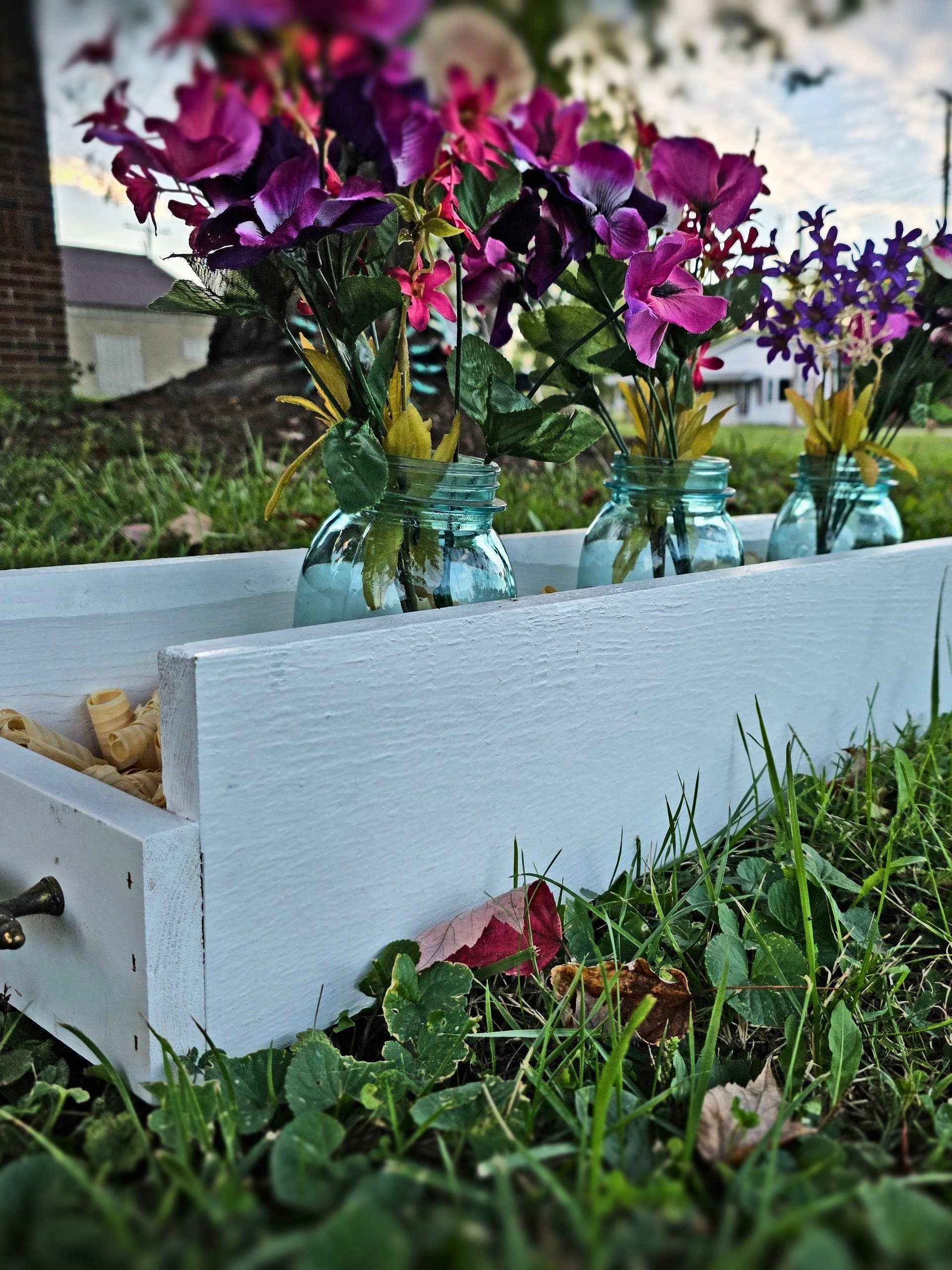 Rustic Planter with Mason Jars product image (2)