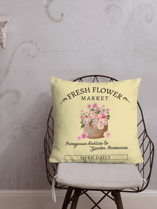 Fresh Flower Market Dahlia Summer Cottage Pillow product image (2)