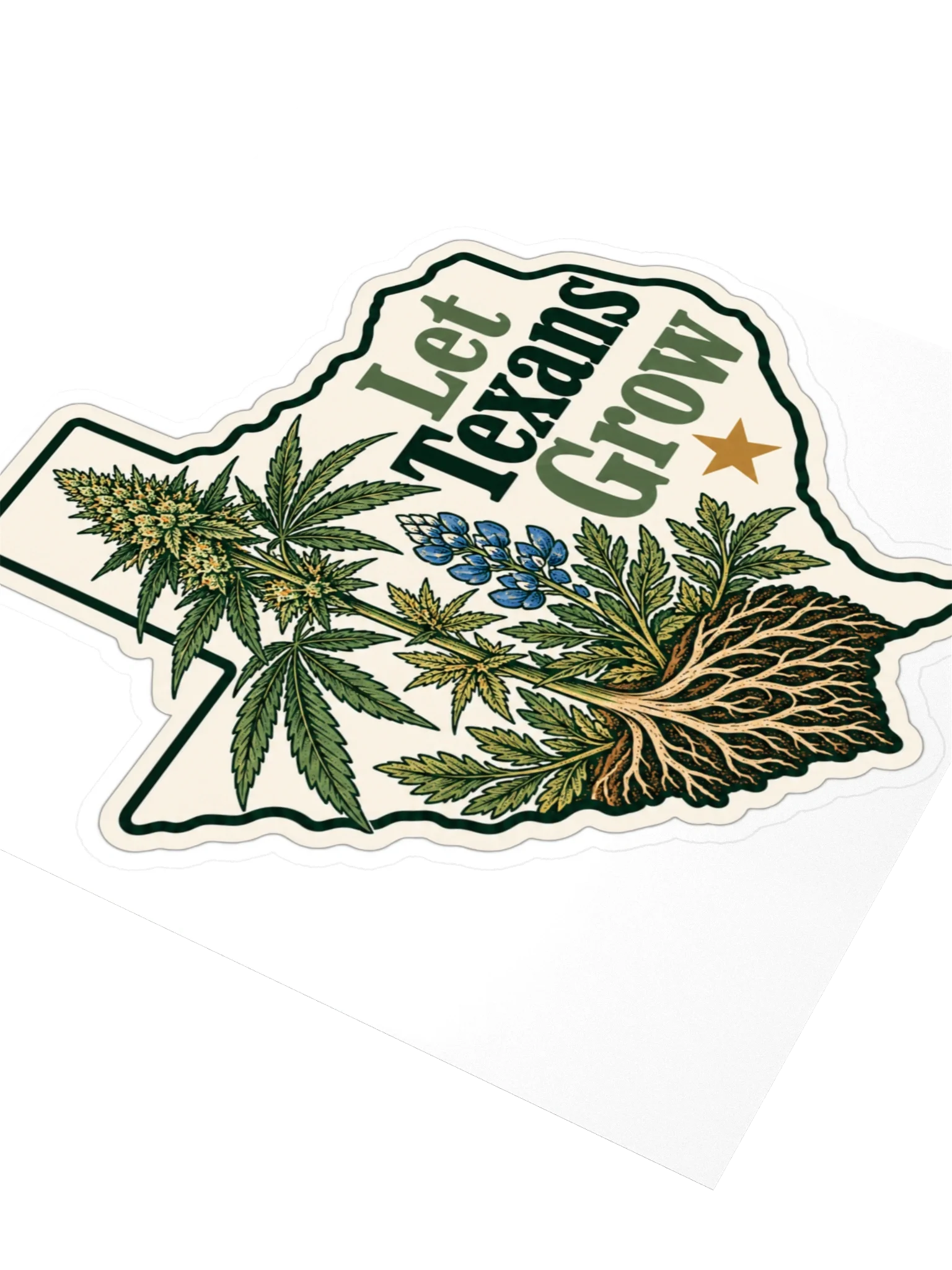 Let Texans Grow! Sticker, view 3