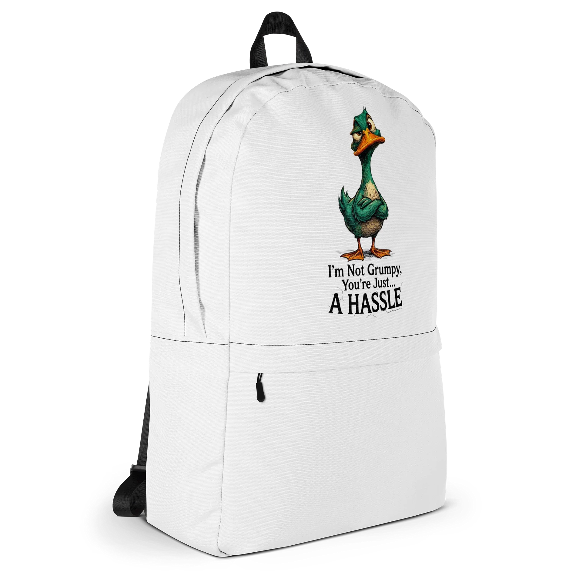 "I'm Not Grumpy" Sarcastic Duck Casual Backpack product image (4)