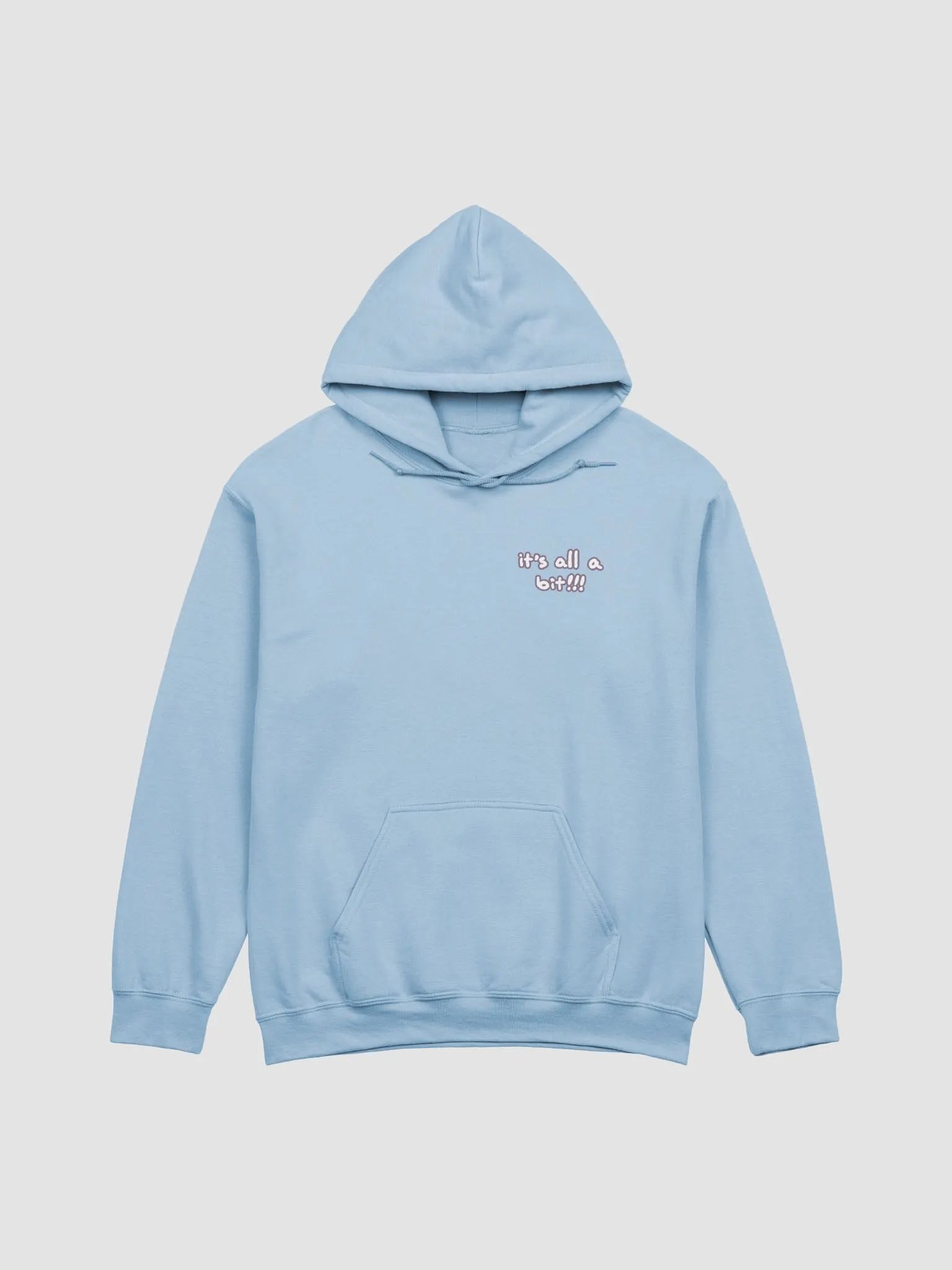 “It’s all a bit!!!” (sm. lined design, #8D778F) classic hoodie product image (38)