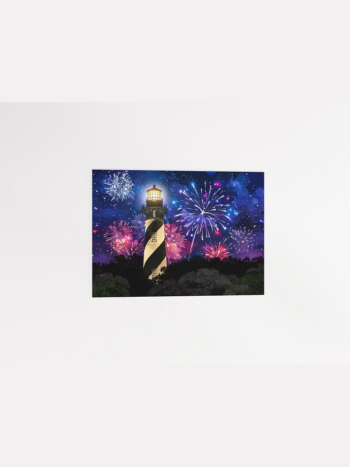 Fireworks Over St. Augustine Lighthouse – Florida Studio Art Print product image (2)