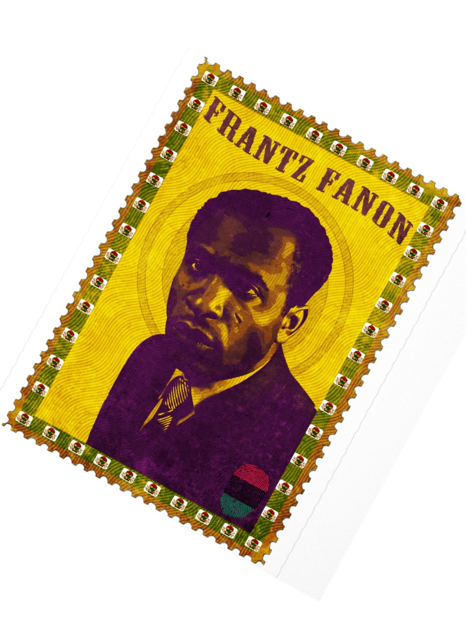 Frantz Fanon Vintage Postage Stamp Sticker | Pan-African Art product image (5)