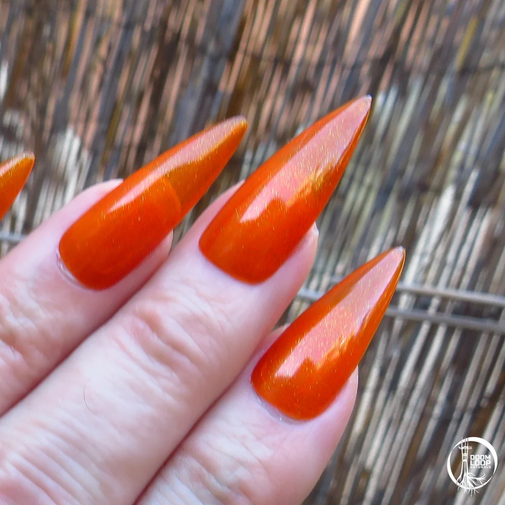 VAPORGLARE - Shimmery Orange Translucent Jelly Nail Polish product image (4)